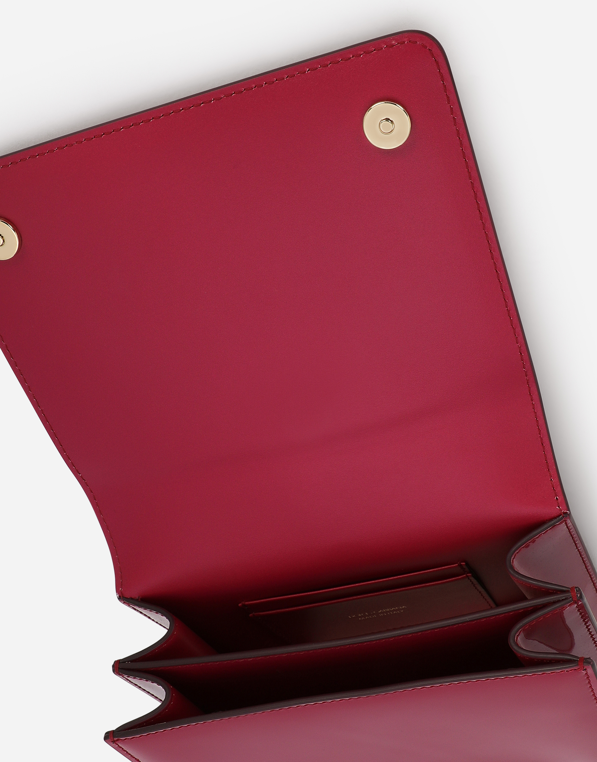 DOLCE & GABBANA POLISHED CALFSKIN 3.5 CROSSBODY BAG