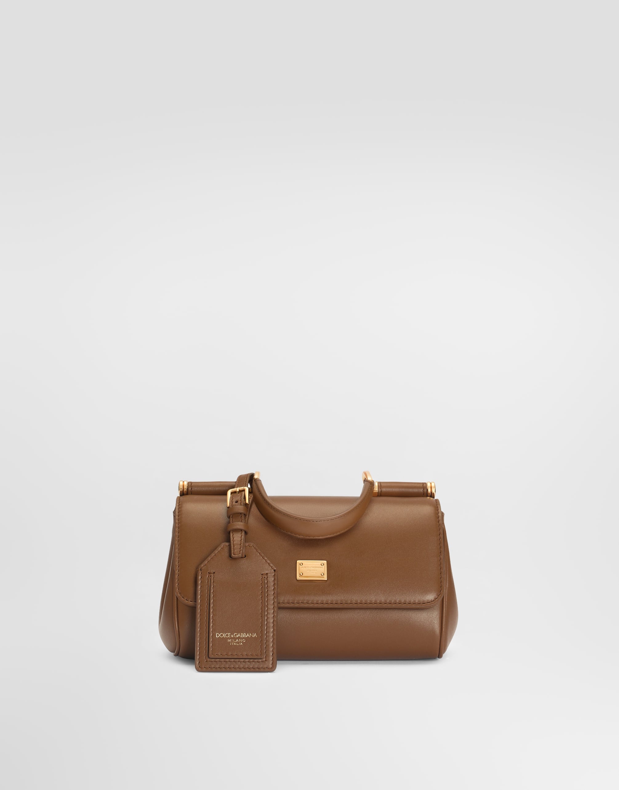 Mini My Sicily handbag in plongé calfskin in Brown for Women