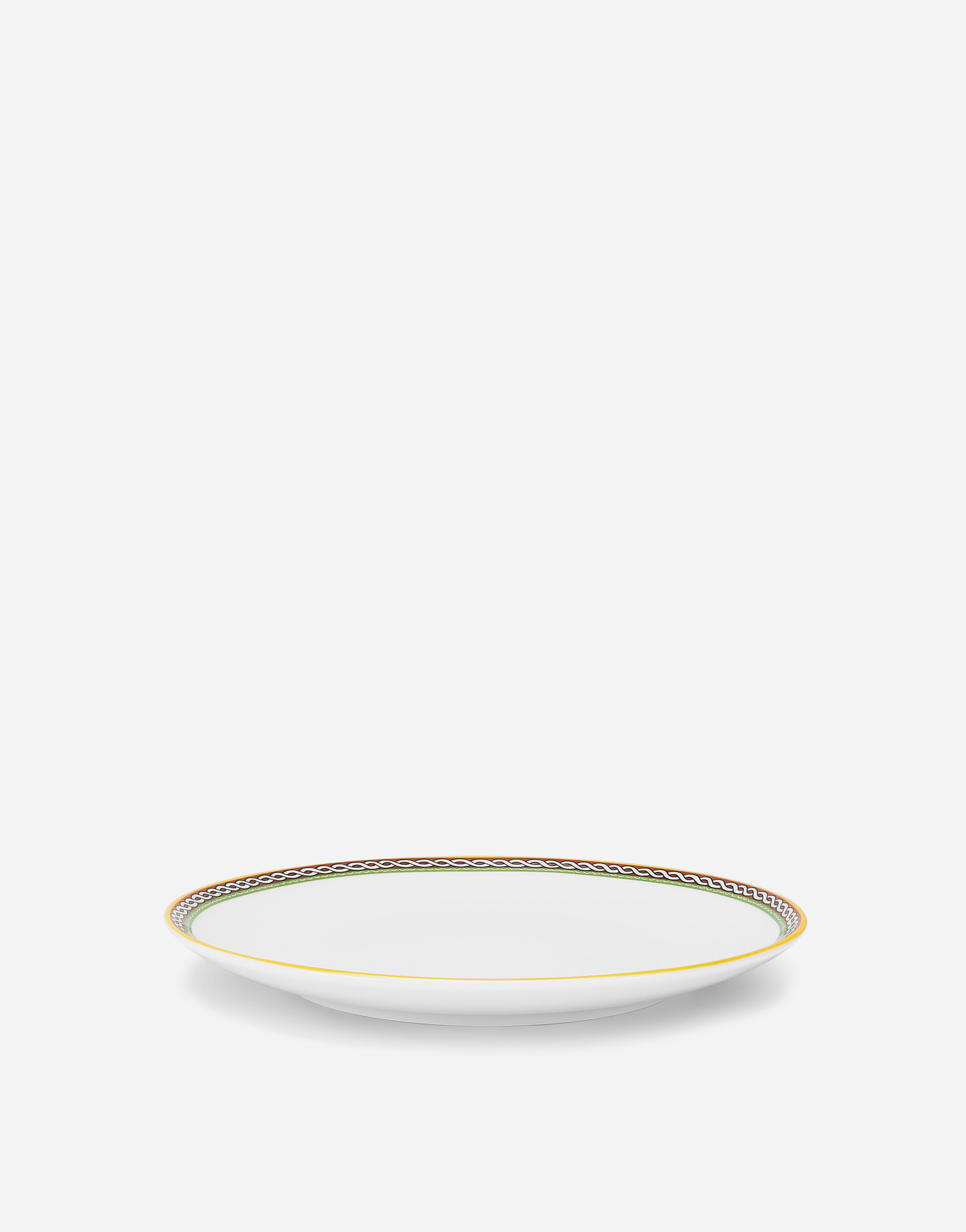 Dolce & Gabbana Set 2 Porcelain Dinner Plates In Multicolor