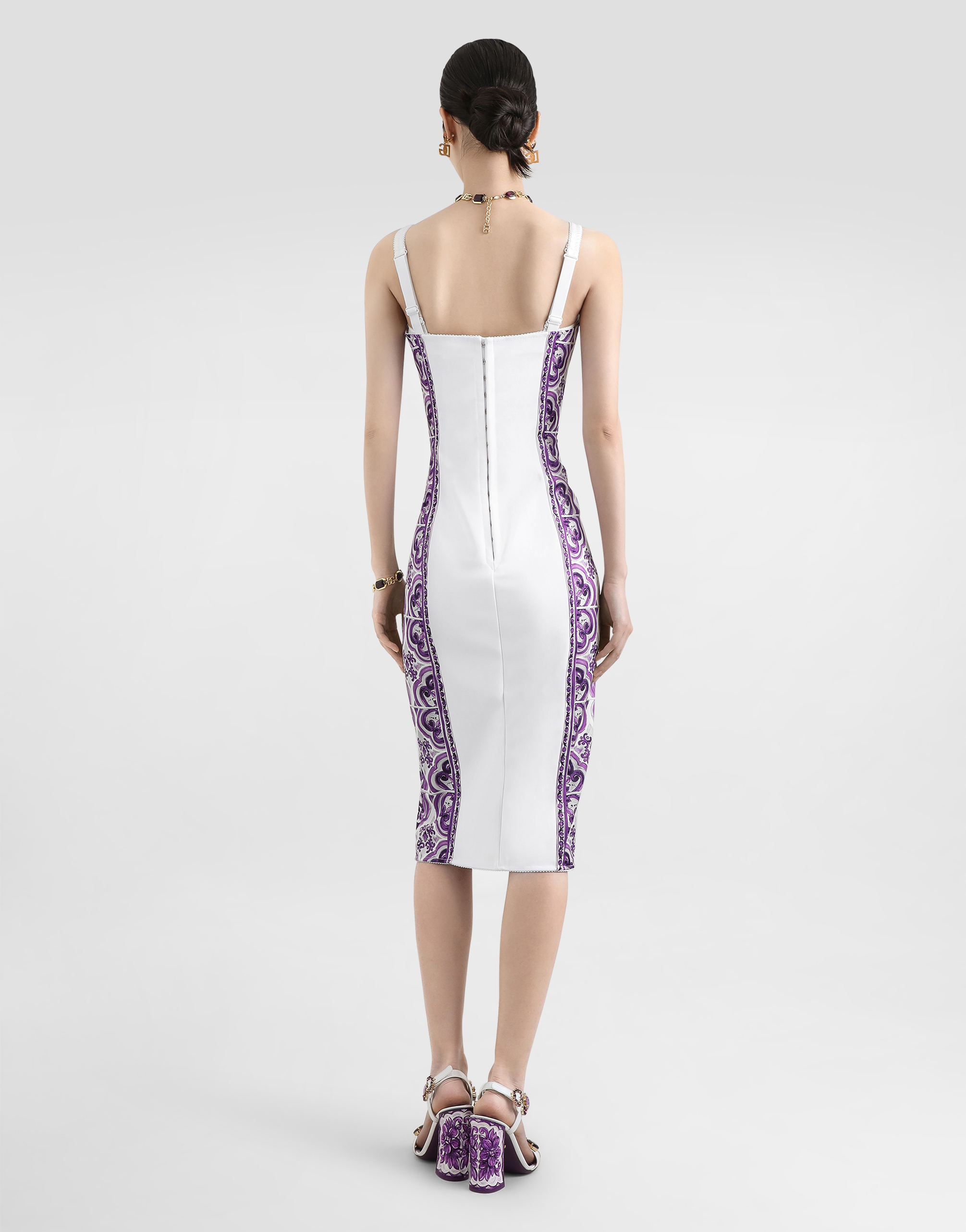 Majolica-print dress