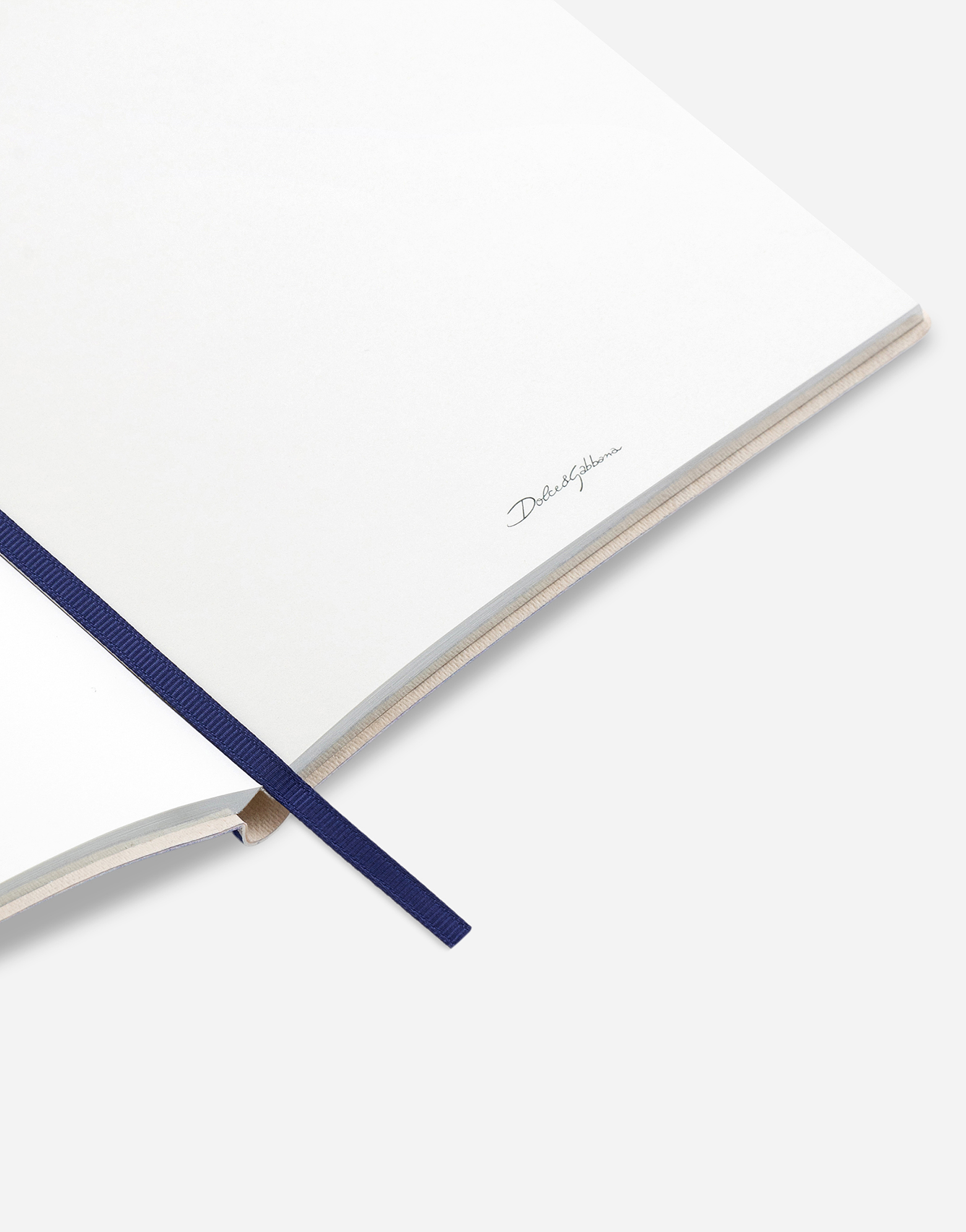 Dolce & Gabbana Medium Blank Notebook Textile Cover In Multicolor