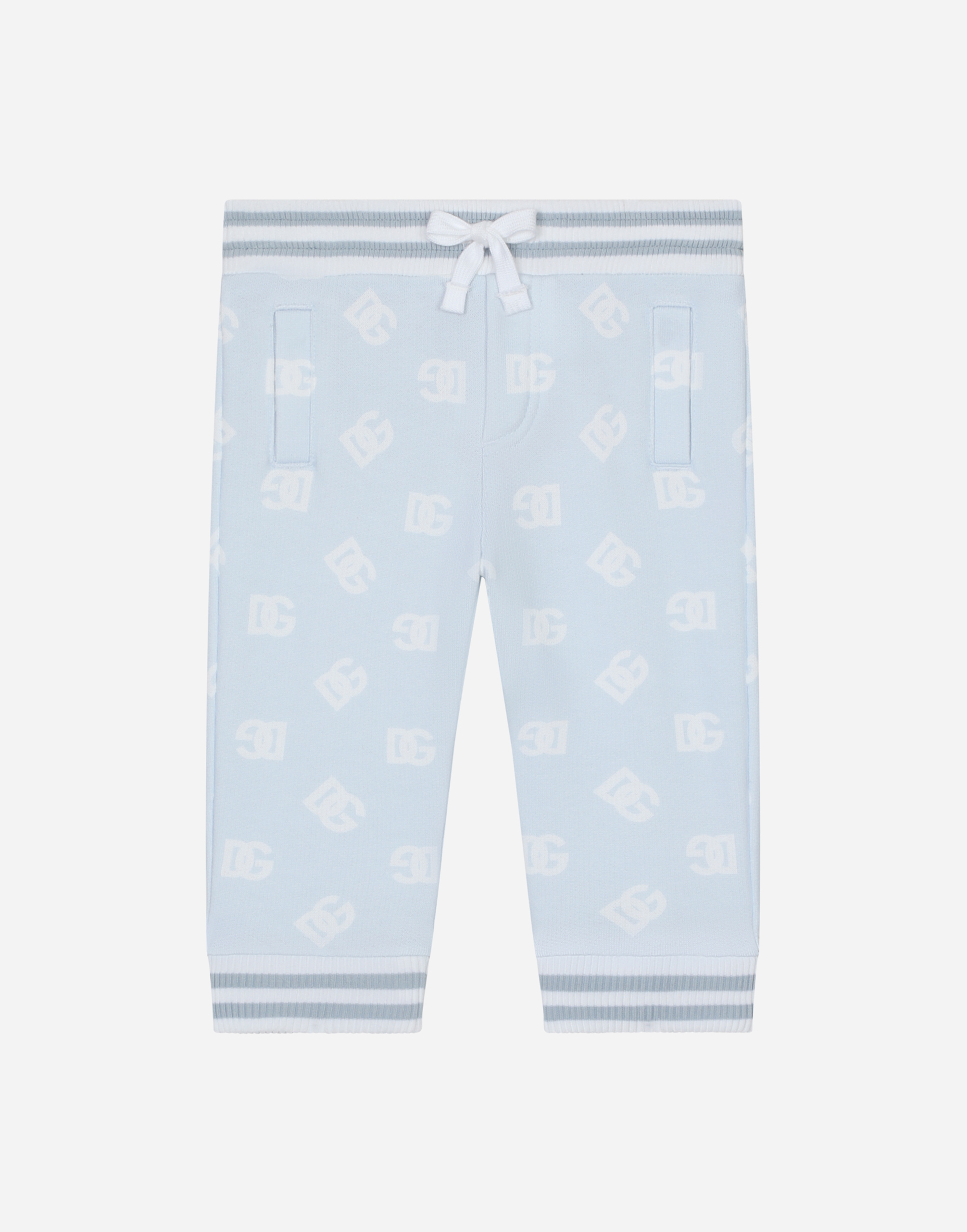 DOLCE & GABBANA JERSEY JOGGING PANTS WITH DG LOGO PRINT