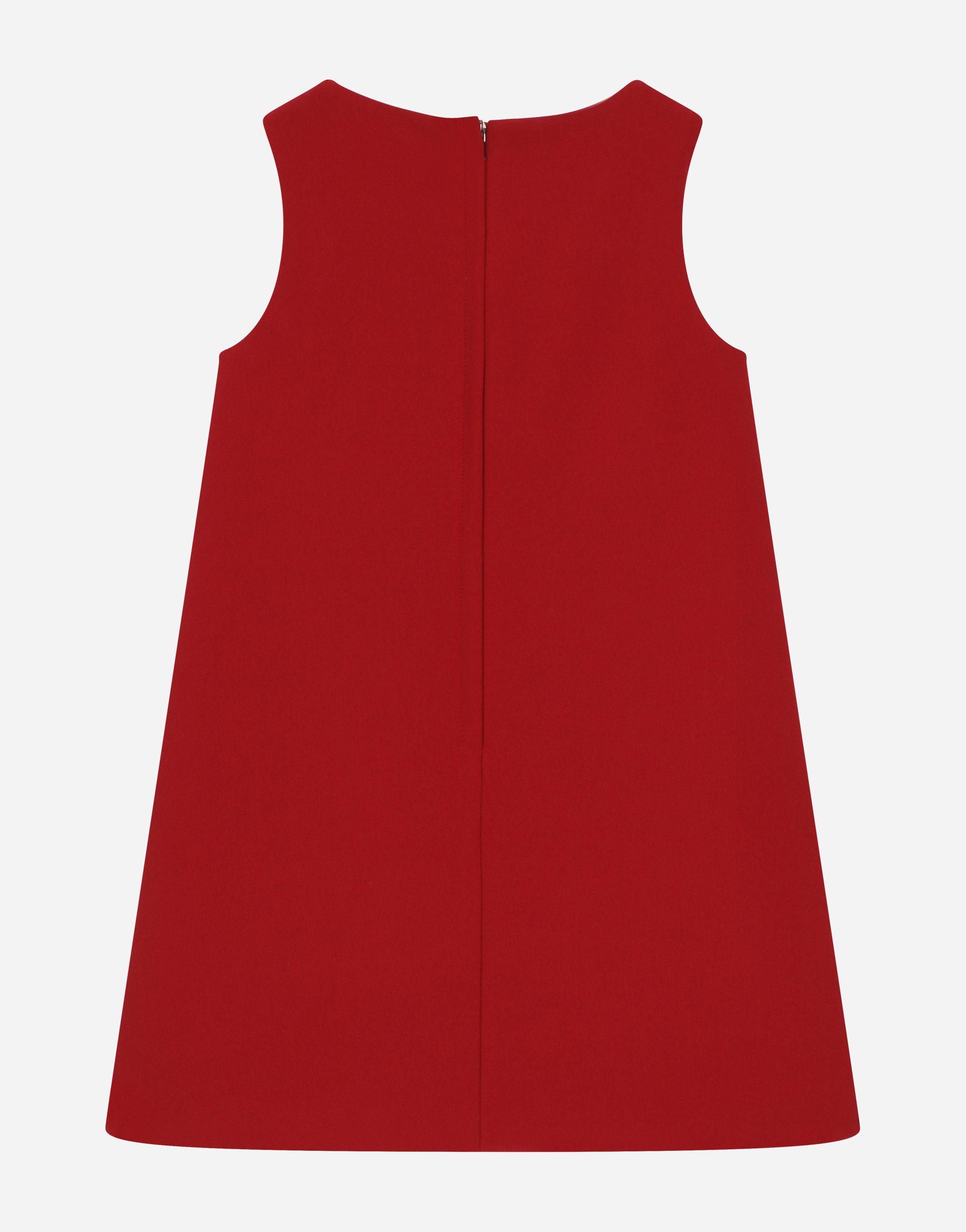 Shop Dolce & Gabbana Sleeveless Dress With Patch In Red