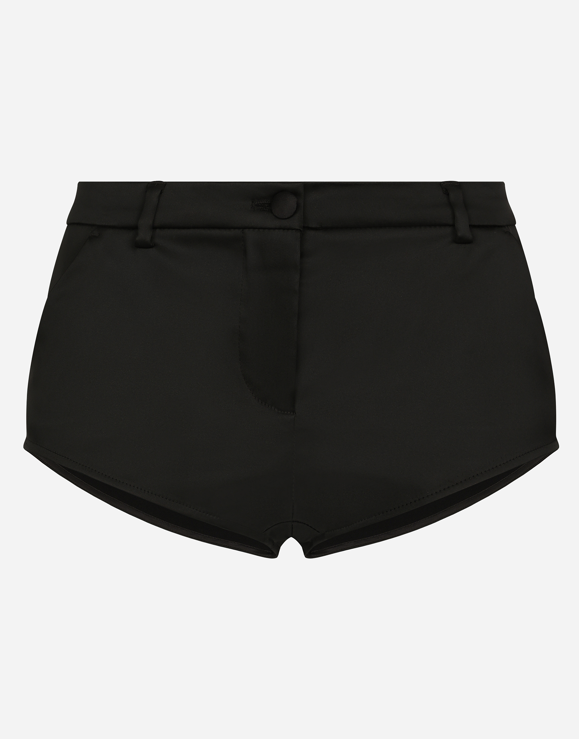 Dolce & Gabbana Shorts - Woman Pants And Shorts Black Satin