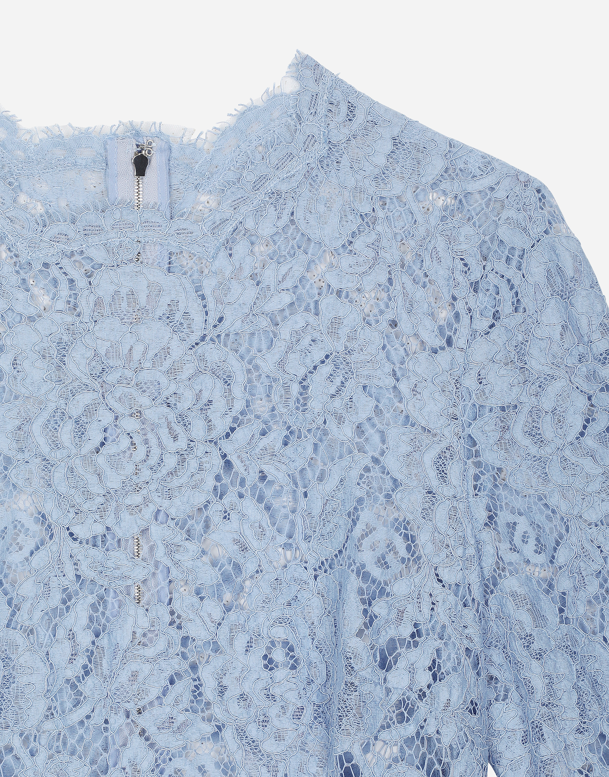 Dolce & Gabbana Floral Lace Sheath Dress In Purple