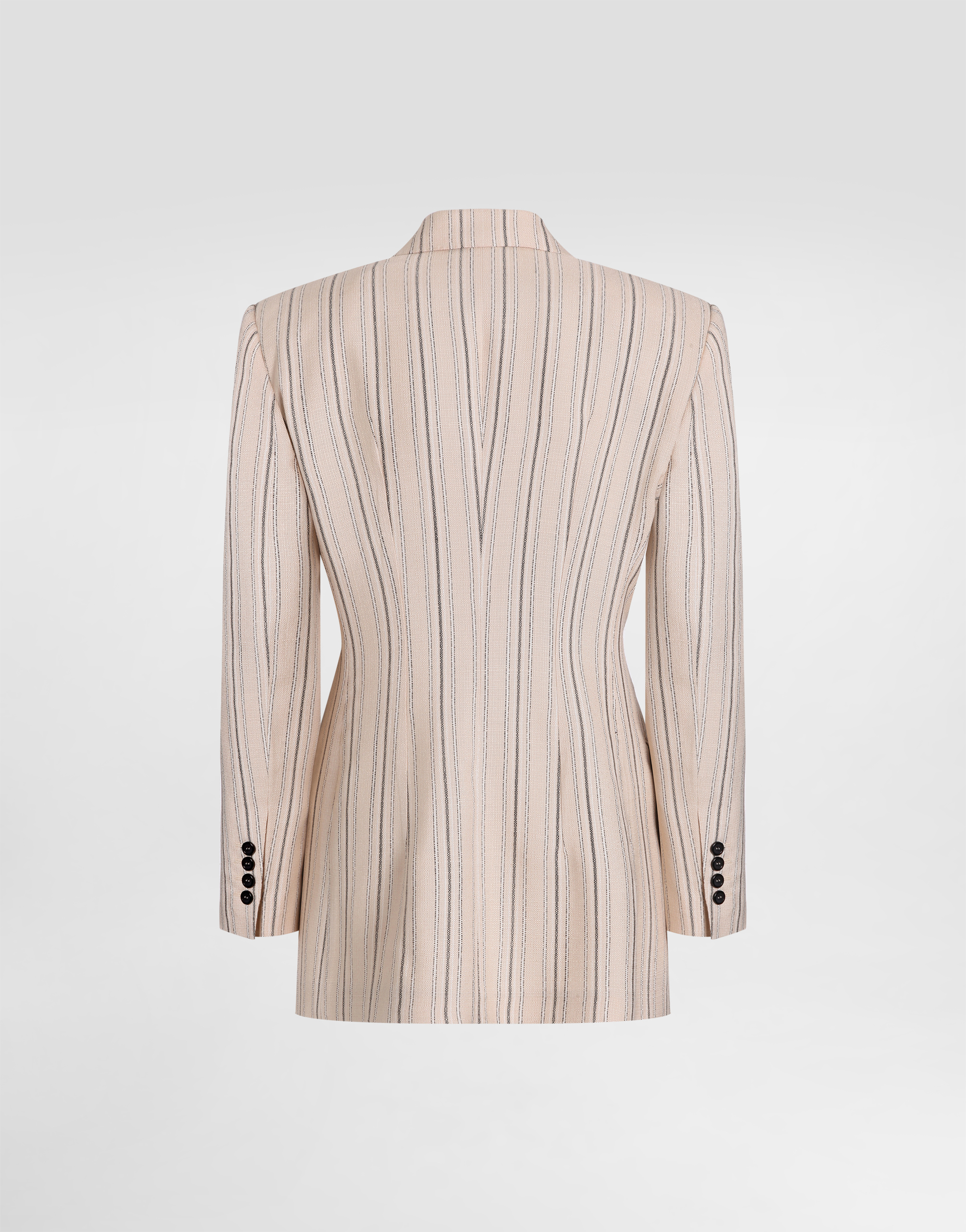 Dolce & Gabbana Dolce  Gabbana Regimental Pinstriped Single-breasted Jacket In Neutral