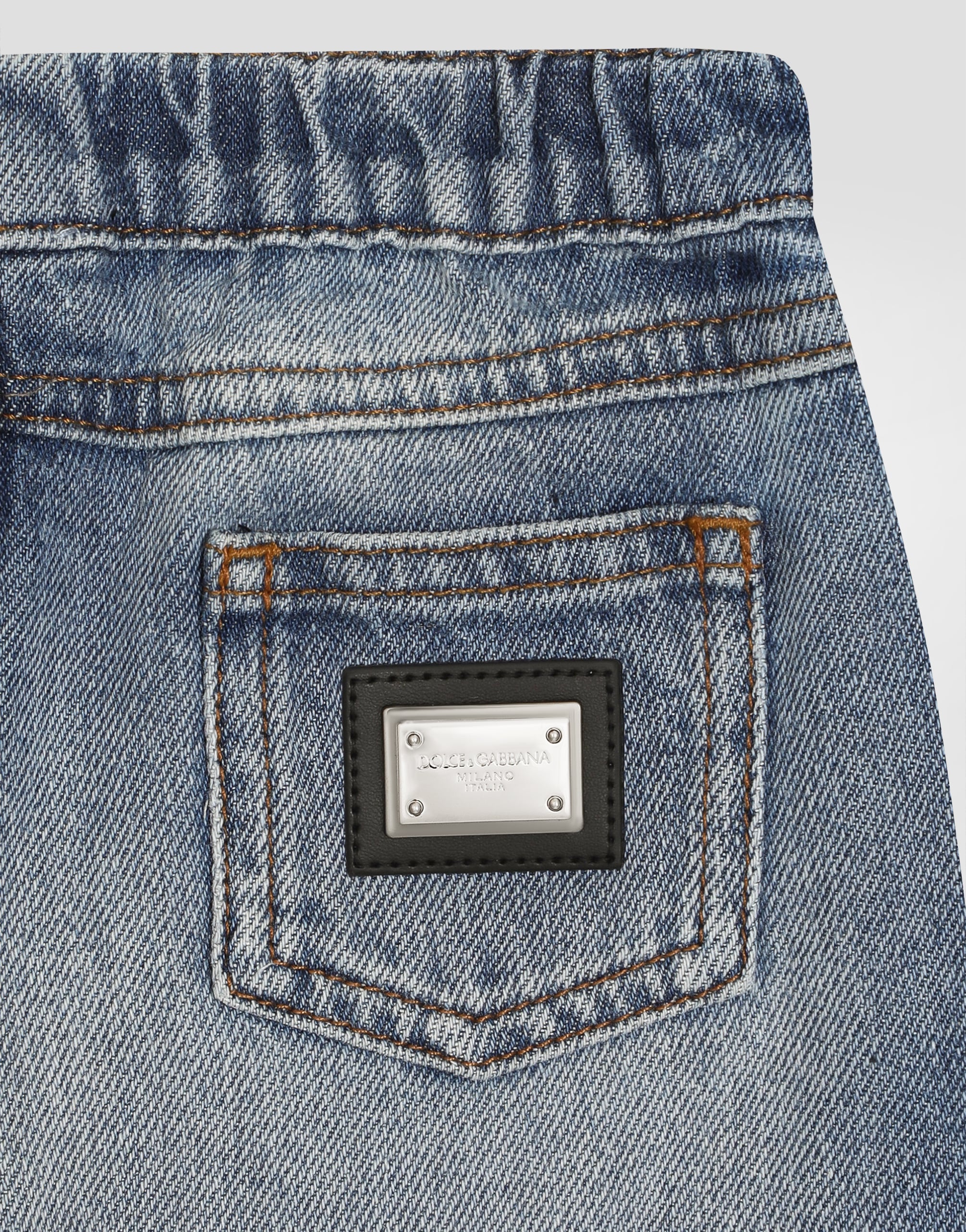  Dolce & Gabbana Denim Bermuda Shorts With Salt&pepper Wash - Mann Hosen Und Shorts Mehrfarbig 18/24 Months 