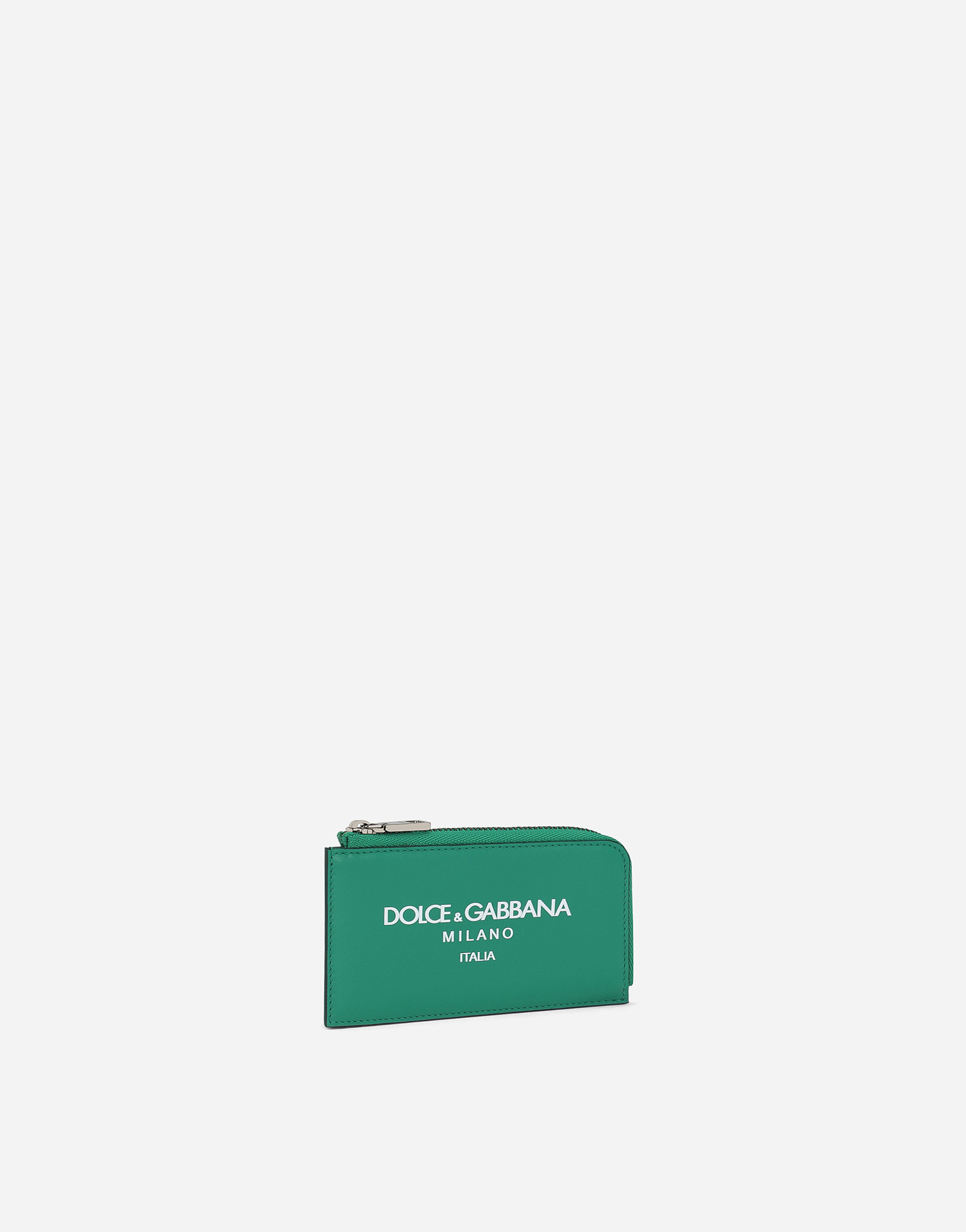 DOLCE & GABBANA CALFSKIN CARD HOLDER WITH LOGO