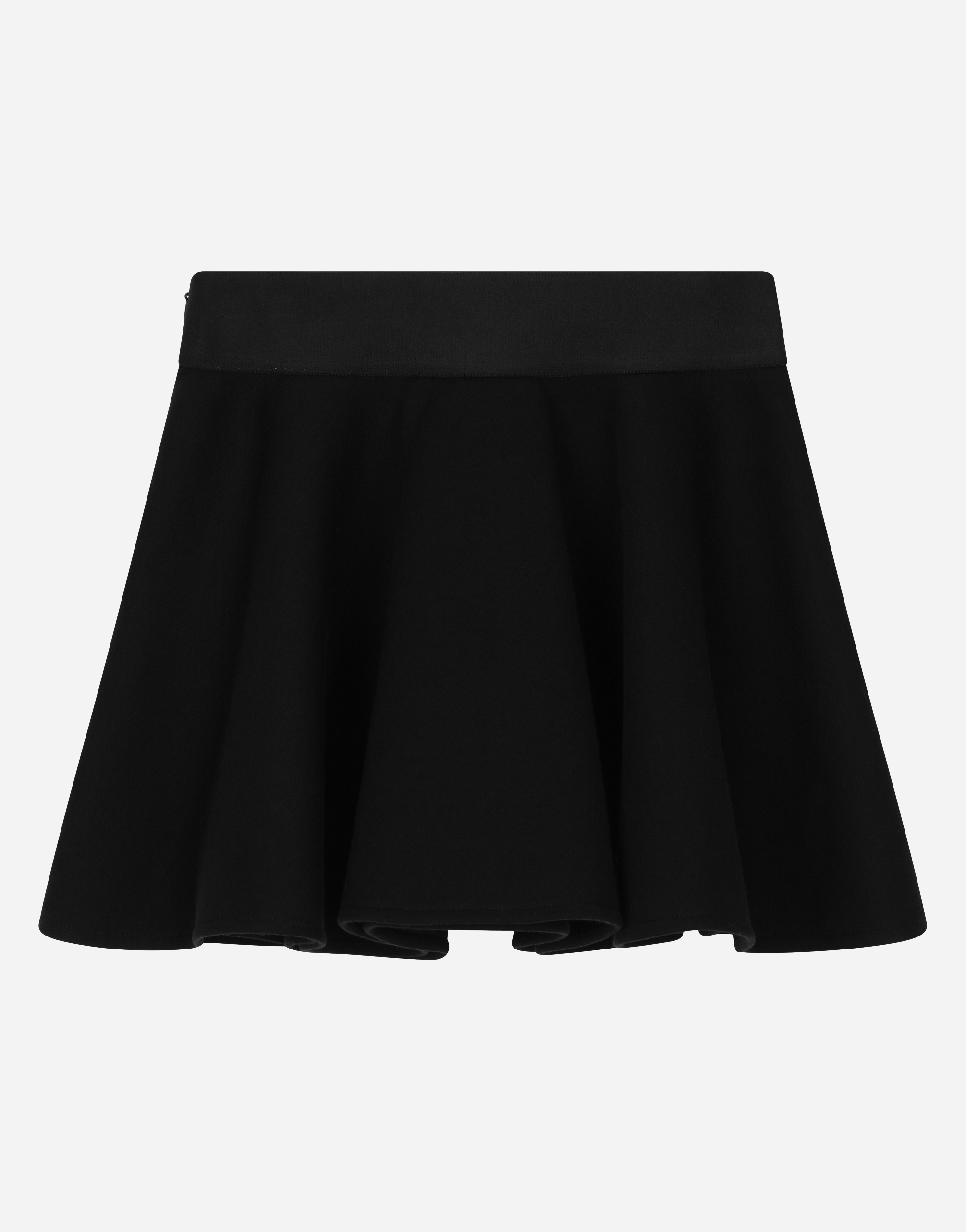 DOLCE & GABBANA CIRCLE MINISKIRT WITH BRANDED ELASTIC