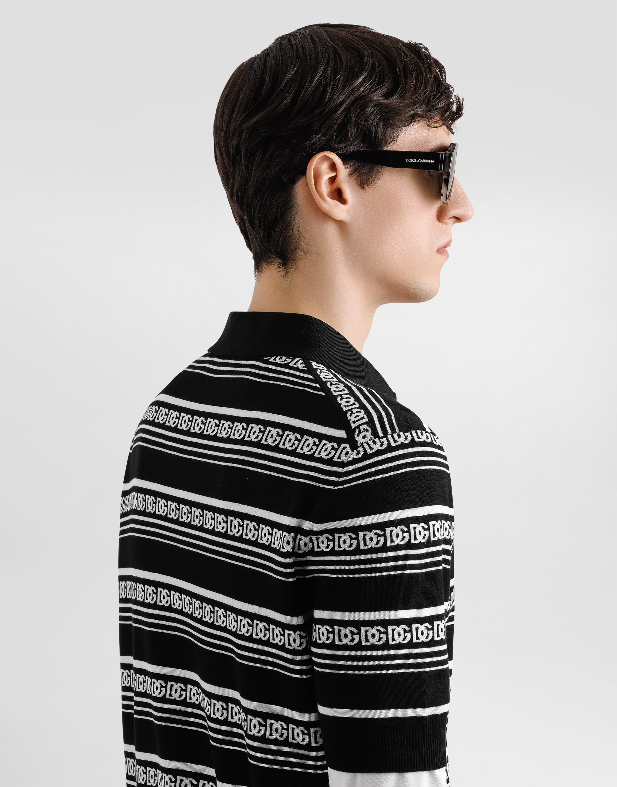 Dolce & Gabbana Knitted Polo Shirt With Short Sleeves