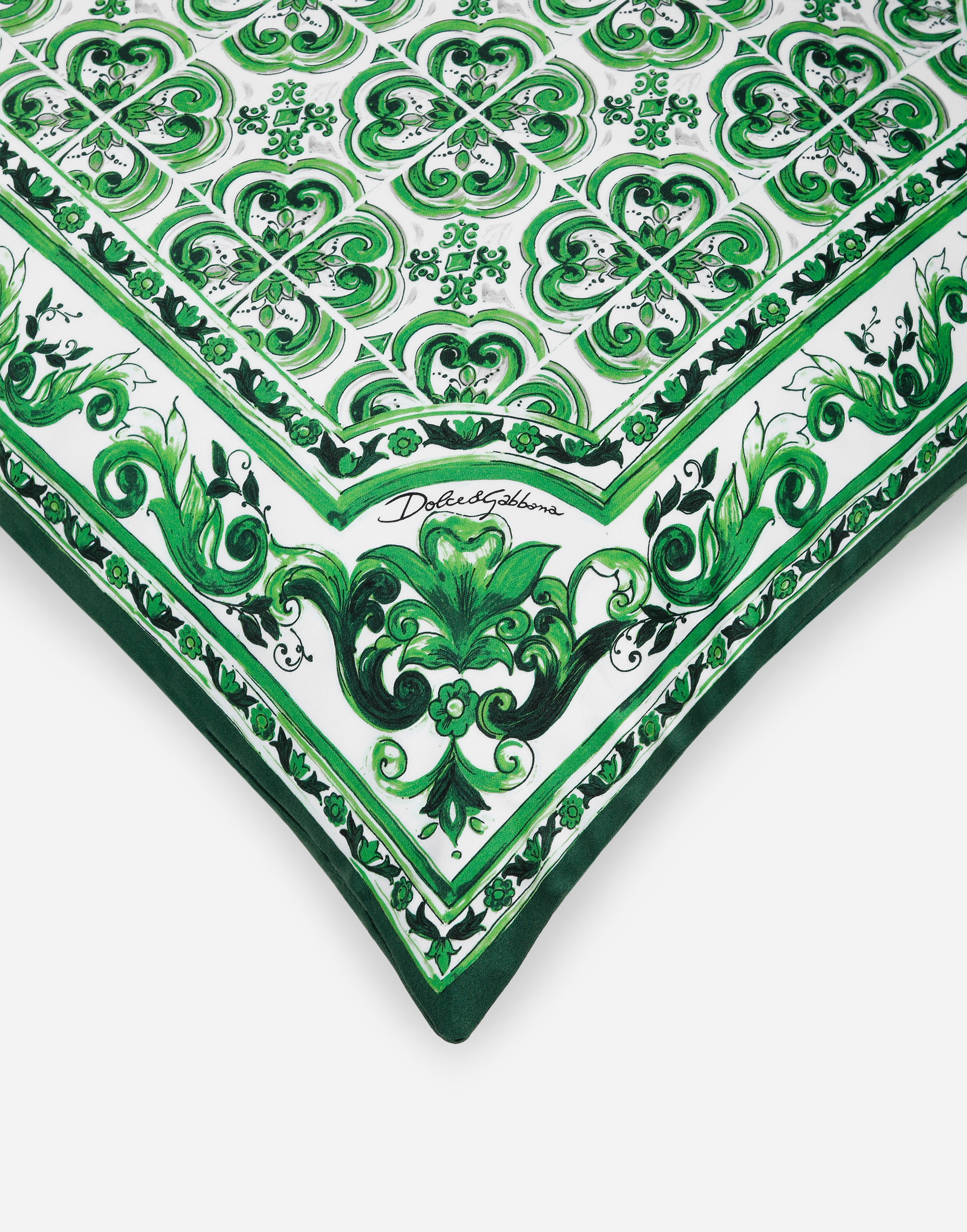 Dolce & Gabbana Mediterraneo-print Decorative Cushion (45cm X 45cm) In Green
