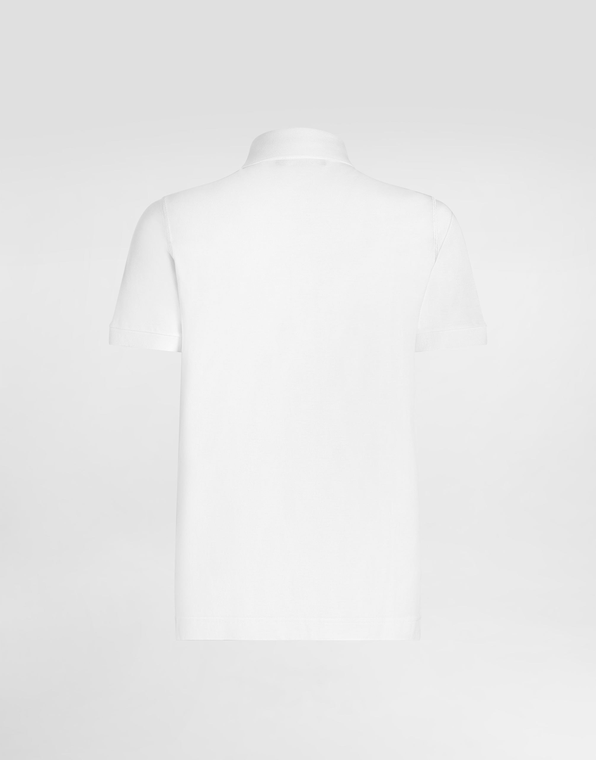 Dolce & Gabbana Cotton Piqué Polo-shirt With Branded Tag In White