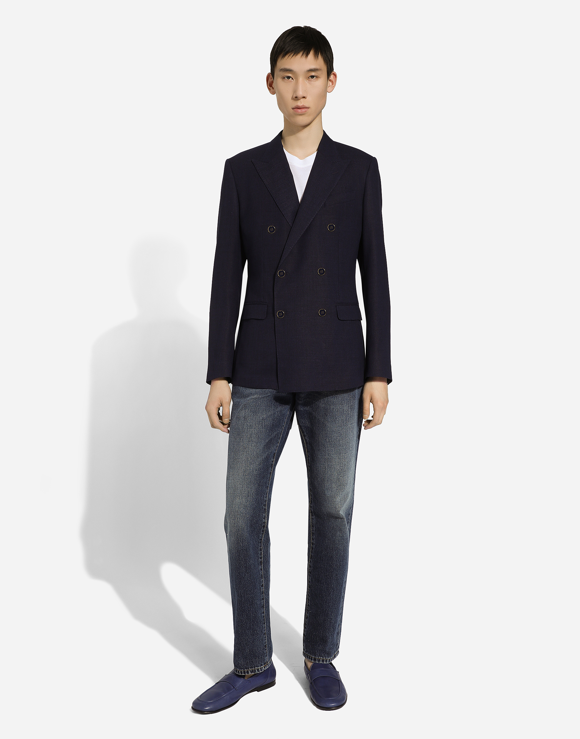  Dolce & Gabbana Double-breasted Virgin Wool Taormina-fit Jacket - Hombre Trajes Y Americanas Azul 48 