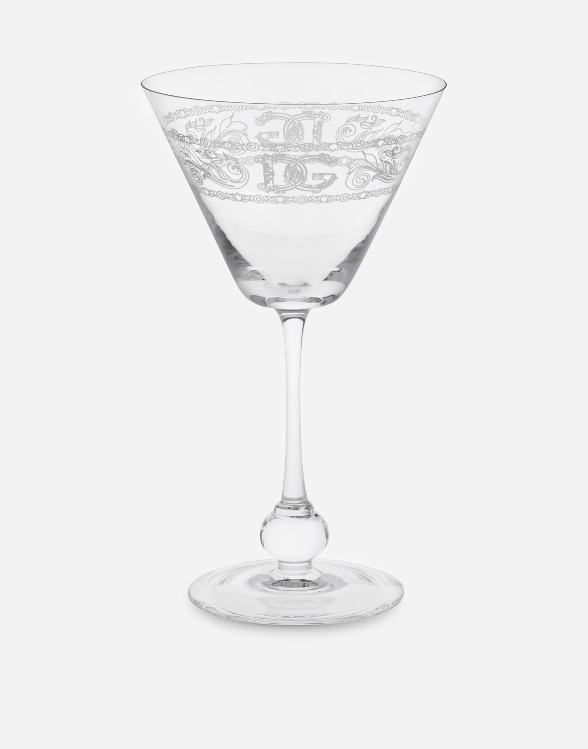 Dolce & Gabbana Logo-embossed Martini Glass In Multicolor