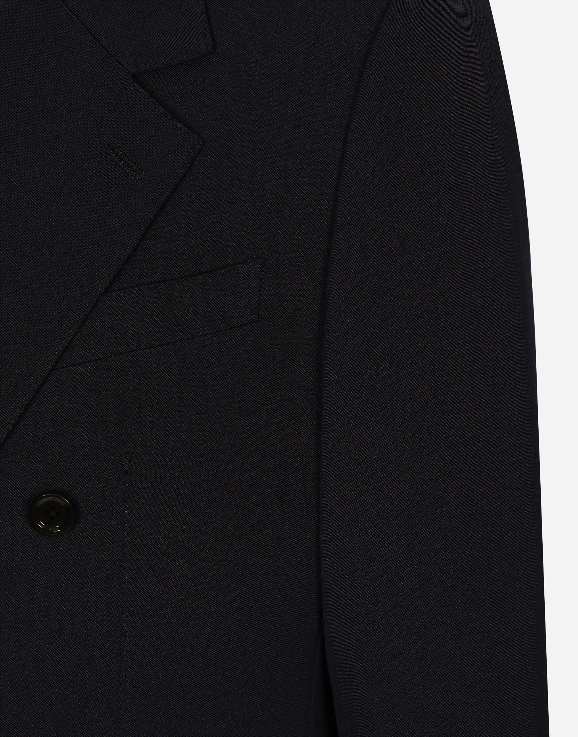 Wool twill double-breasted jacket