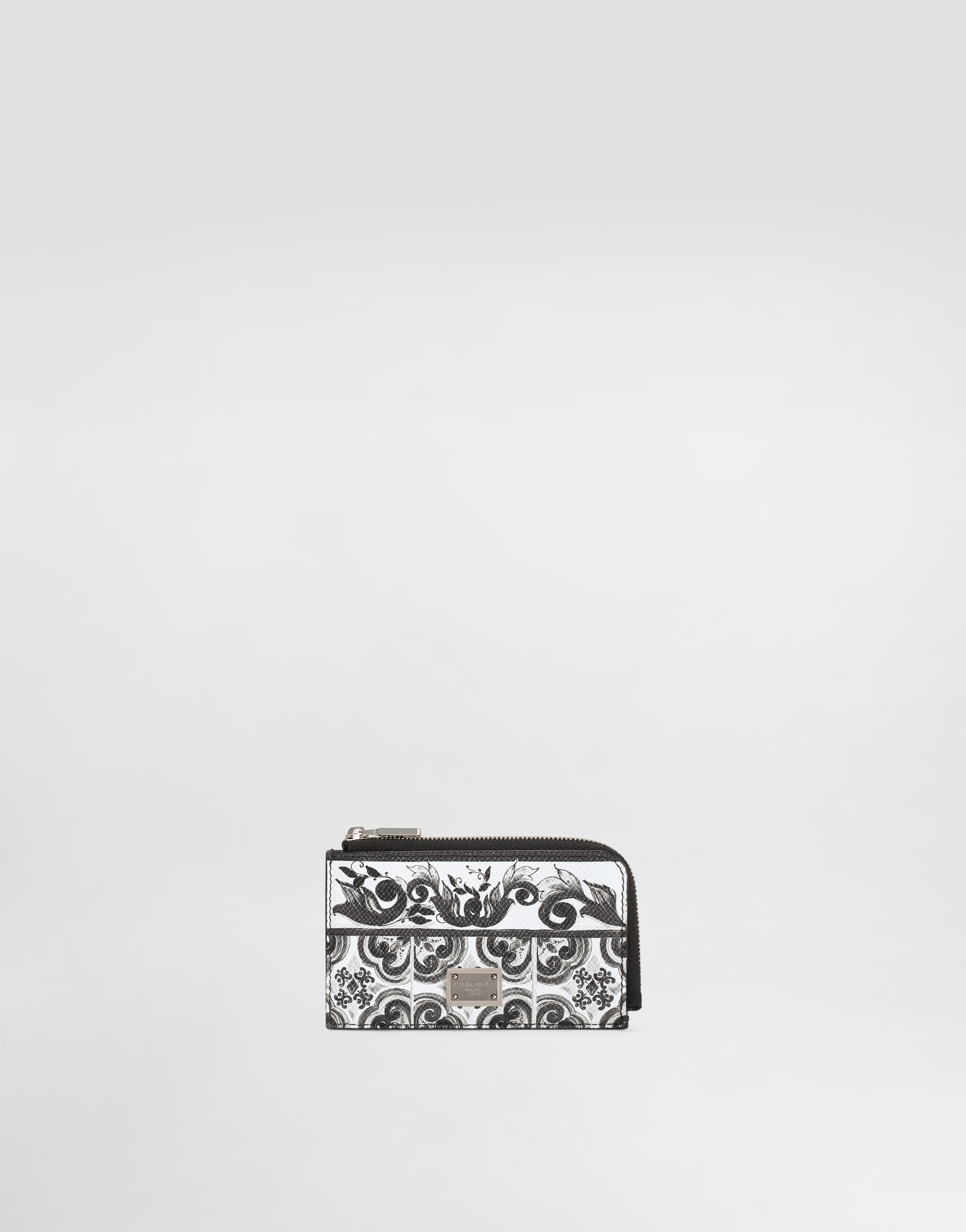 Dolce & Gabbana Dolce  Gabbana Logo Plaque Zipped Wallet In Neutral