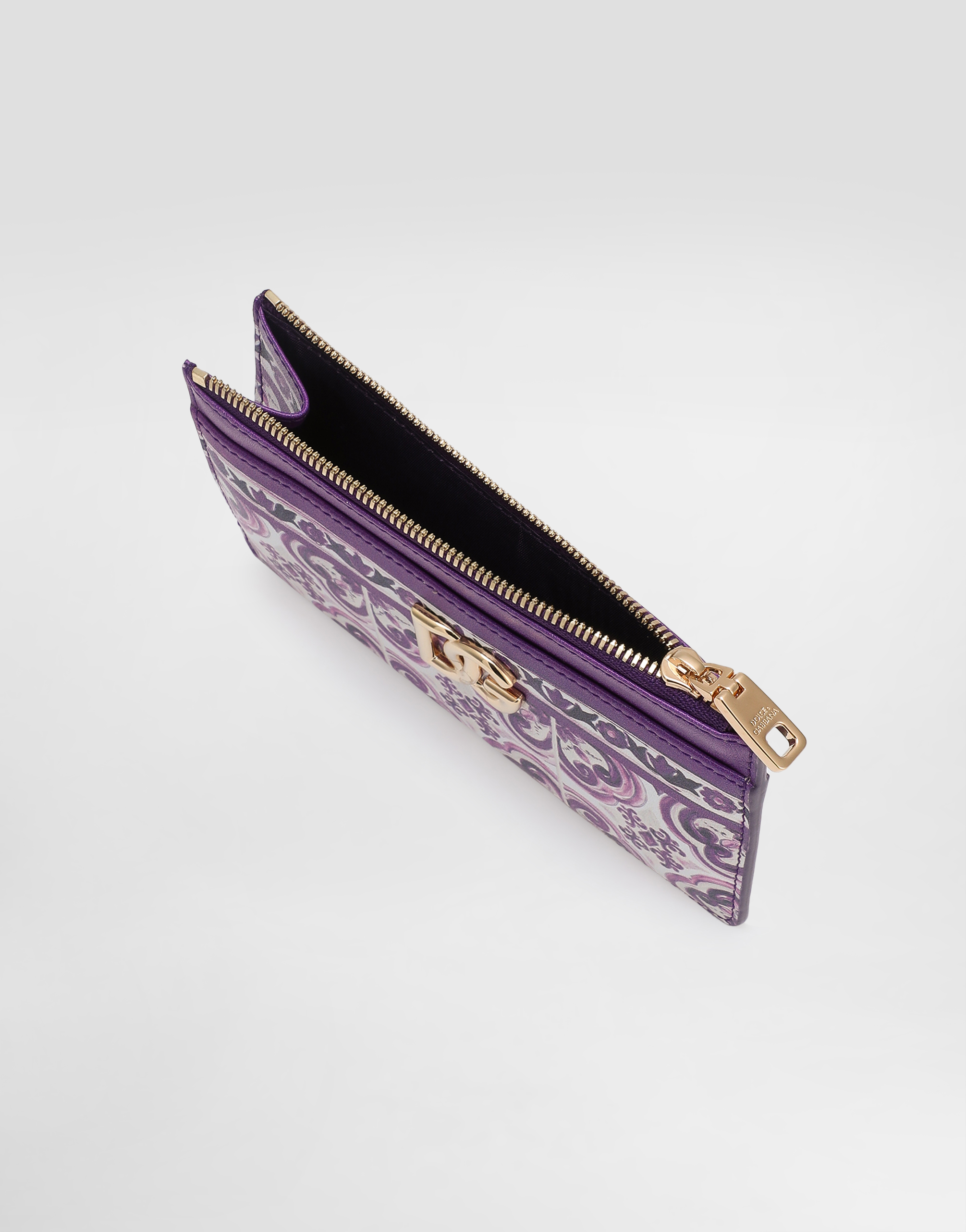 Dolce & Gabbana Portacarte In Vitello Stampa Maiolica