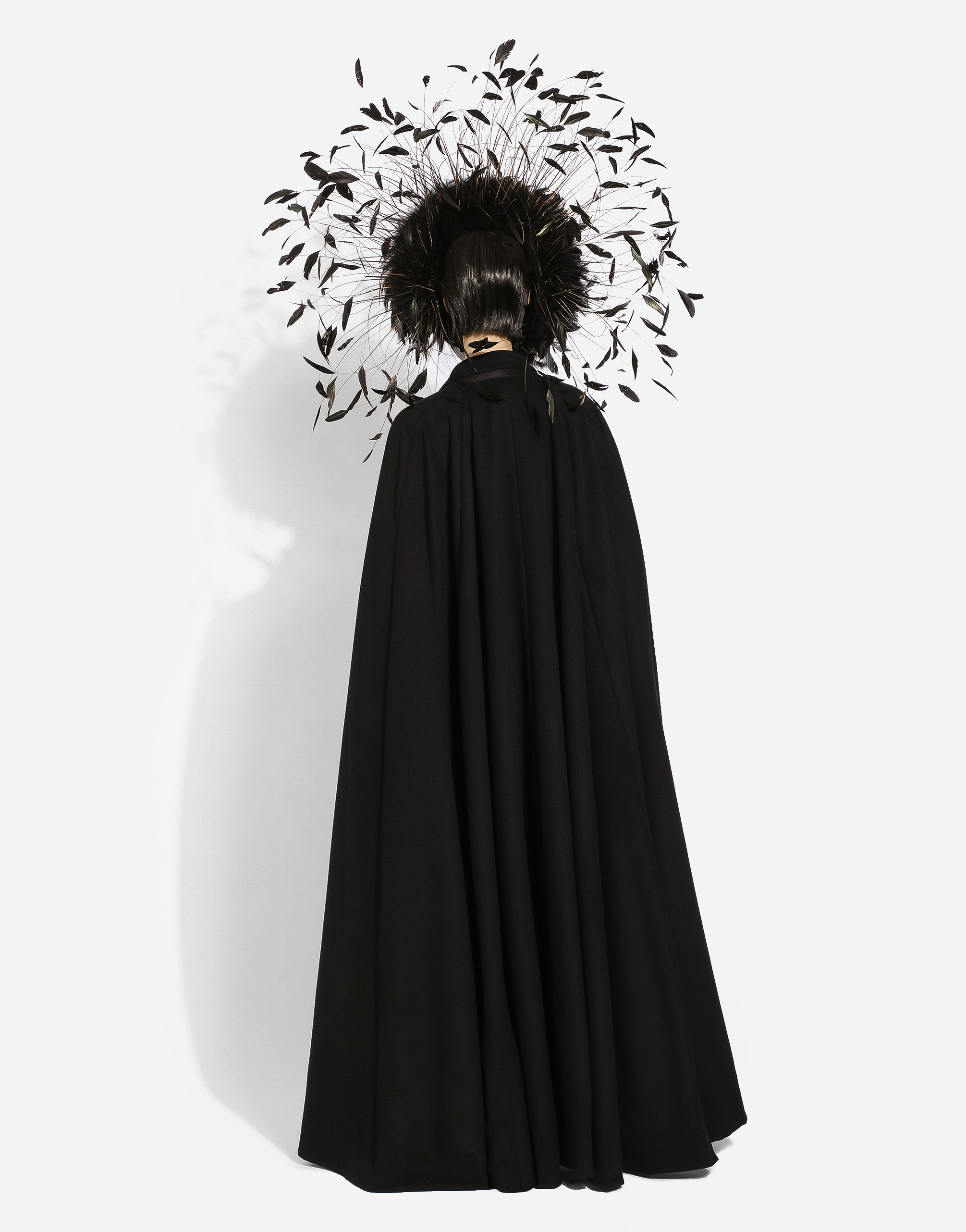 Dolce & Gabbana Single-breasted Wool And Cashmere Cape In Black