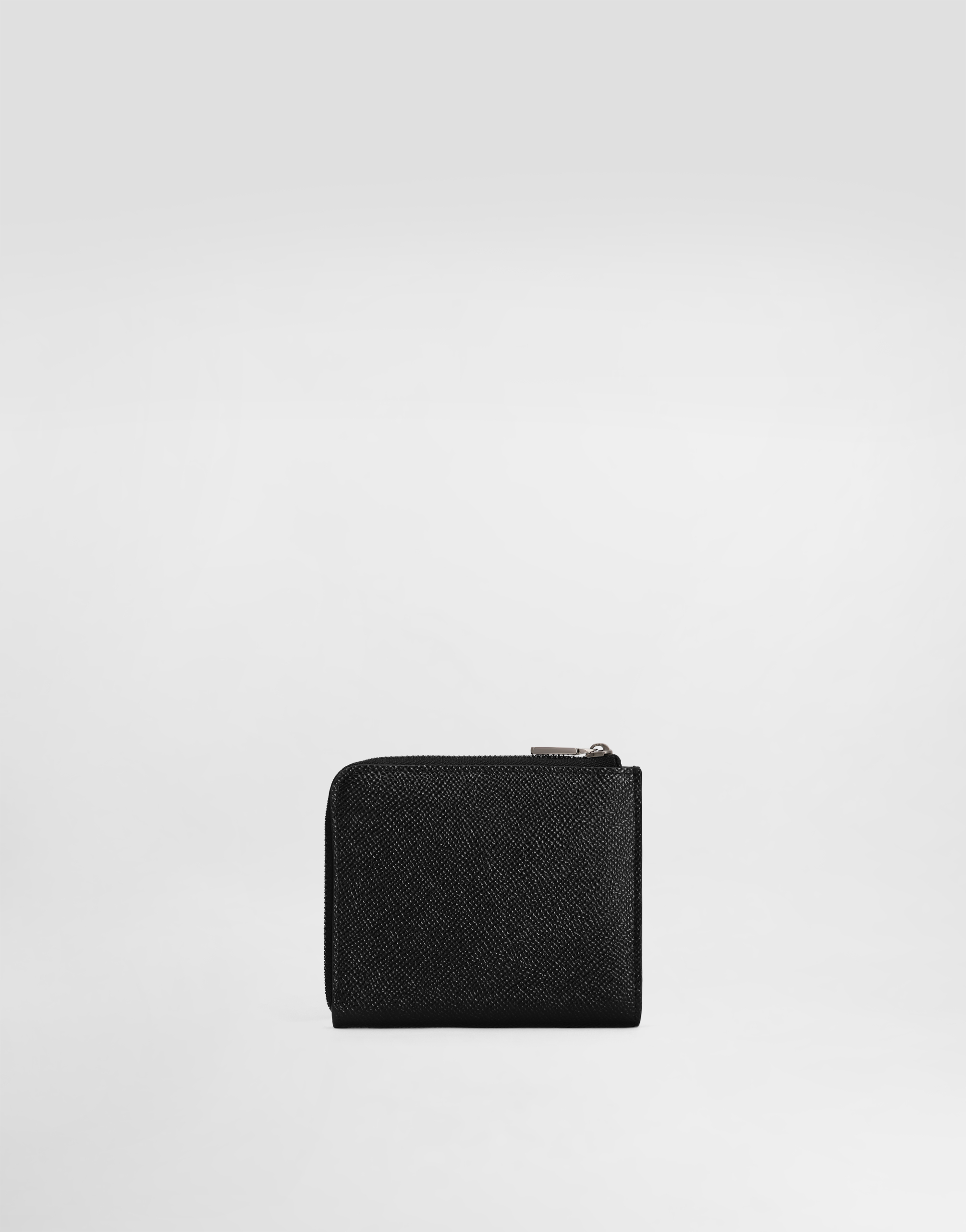 DOLCE & GABBANA CALFSKIN CARD HOLDER WITH BRANDED PLATE