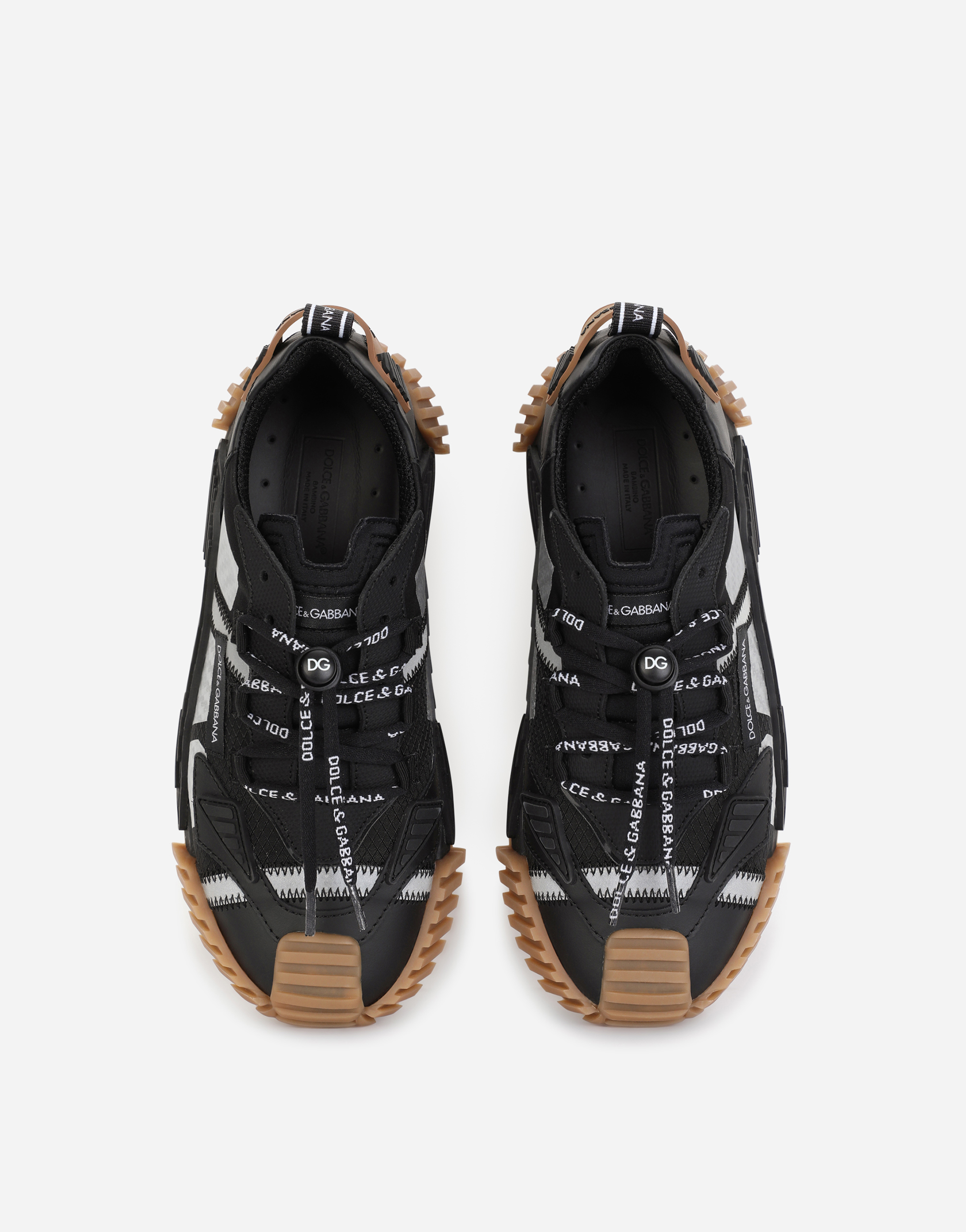 Shop Dolce & Gabbana Mixed-material Ns1 Sneakers In Black