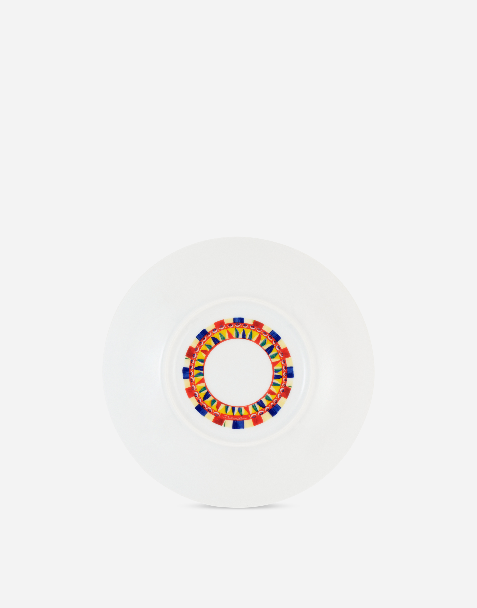 Dolce & Gabbana Set 2 Porcelain Soup Plates In Multicolor