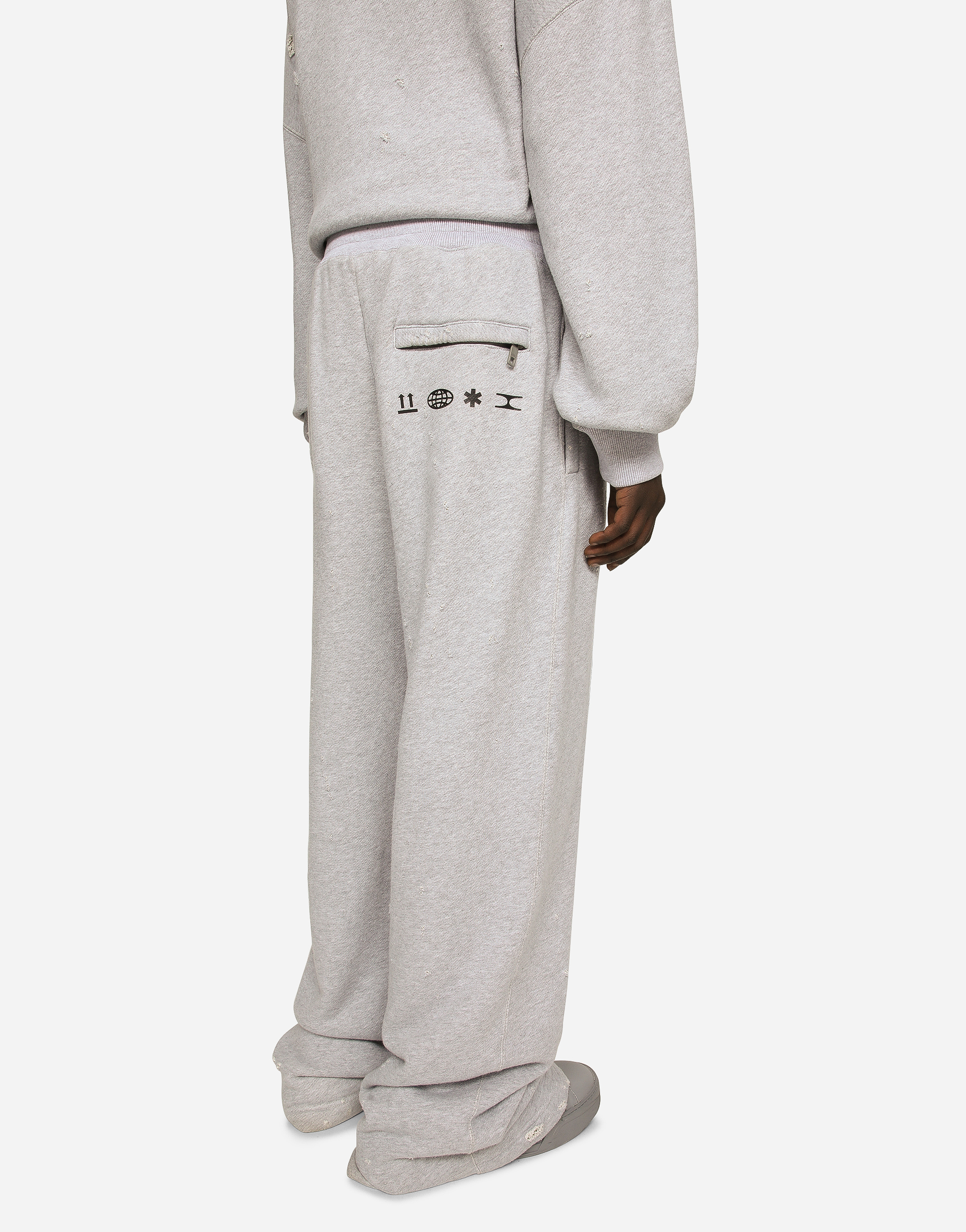 DOLCE & GABBANA PRINTED JOGGING PANTS WITH SMALL ABRASIONS