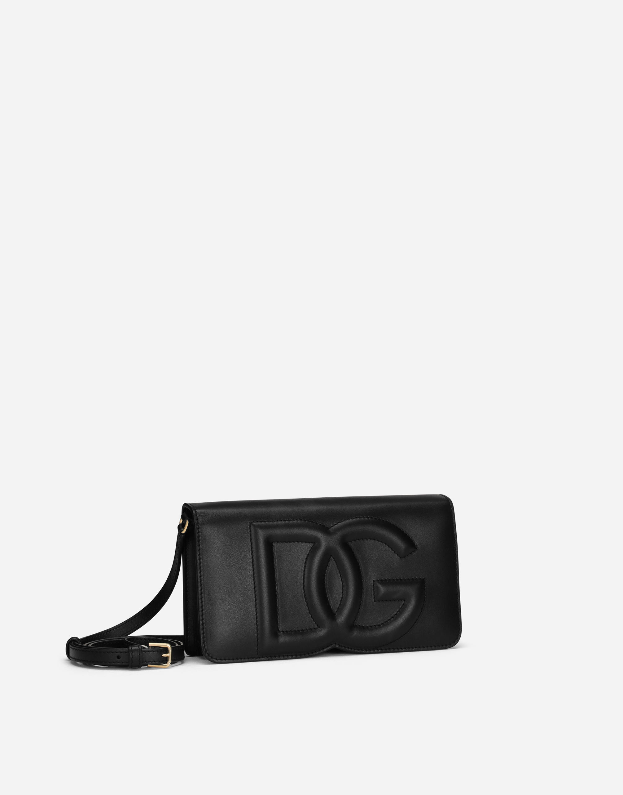 Shop Dolce & Gabbana Dg Logo Phone Bag In Black