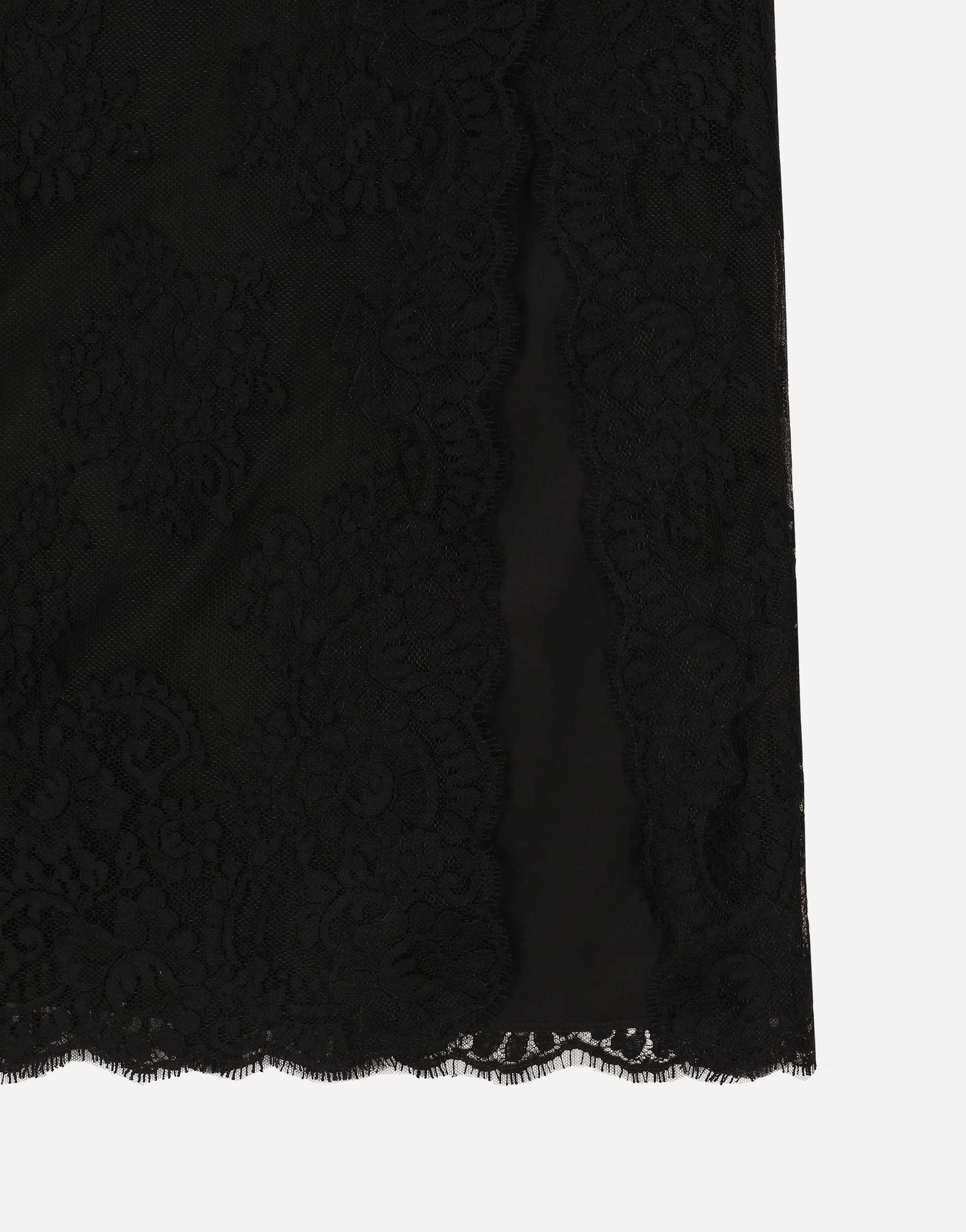 Dolce & Gabbana Draped Brassiere Midi Dress In Black