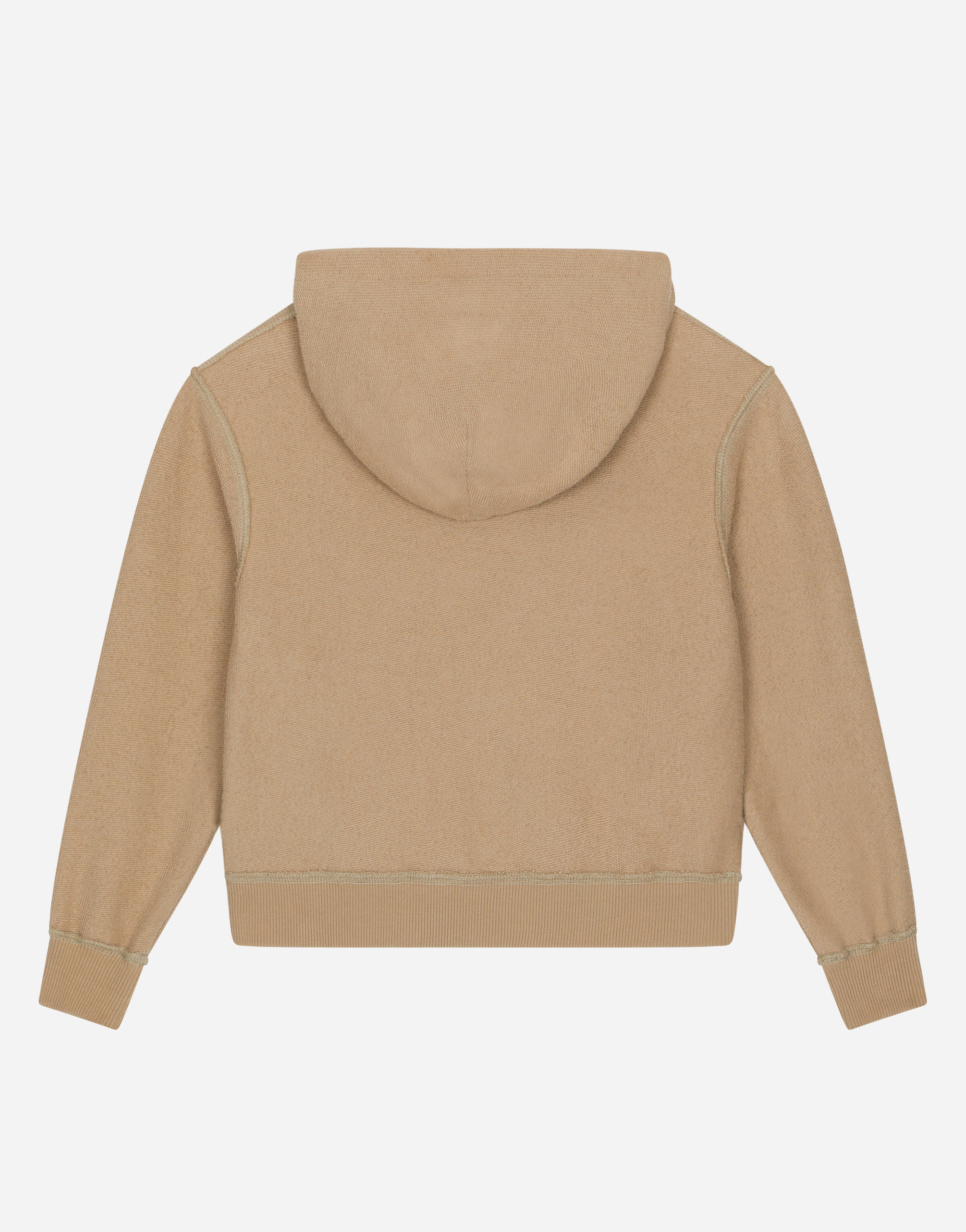 Shop Dolce & Gabbana Hoodie With Coin Print In Beige