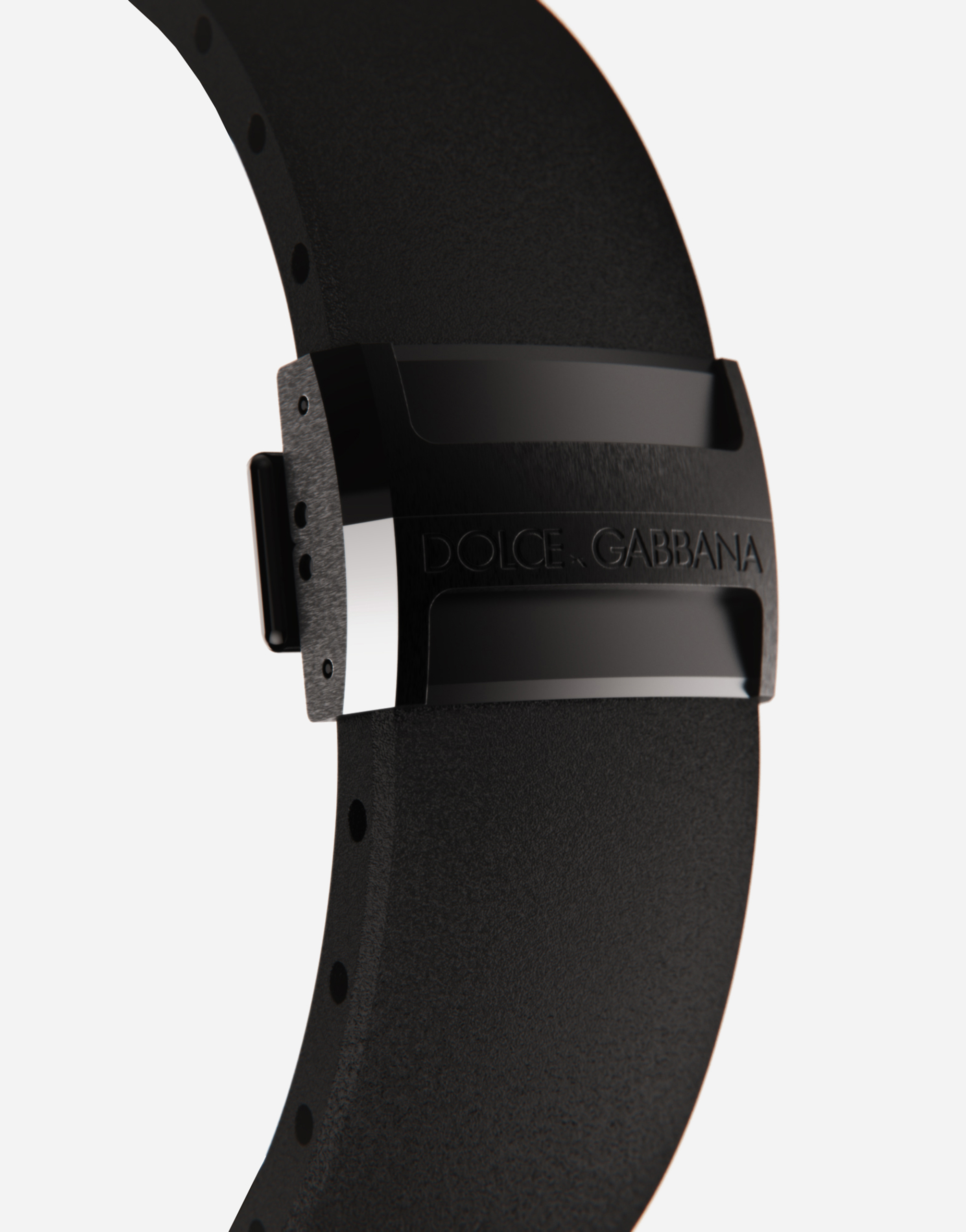 Dolce & Gabbana Ds5 Watch In Steel With Pvd Coating Black Male Onesize In Black