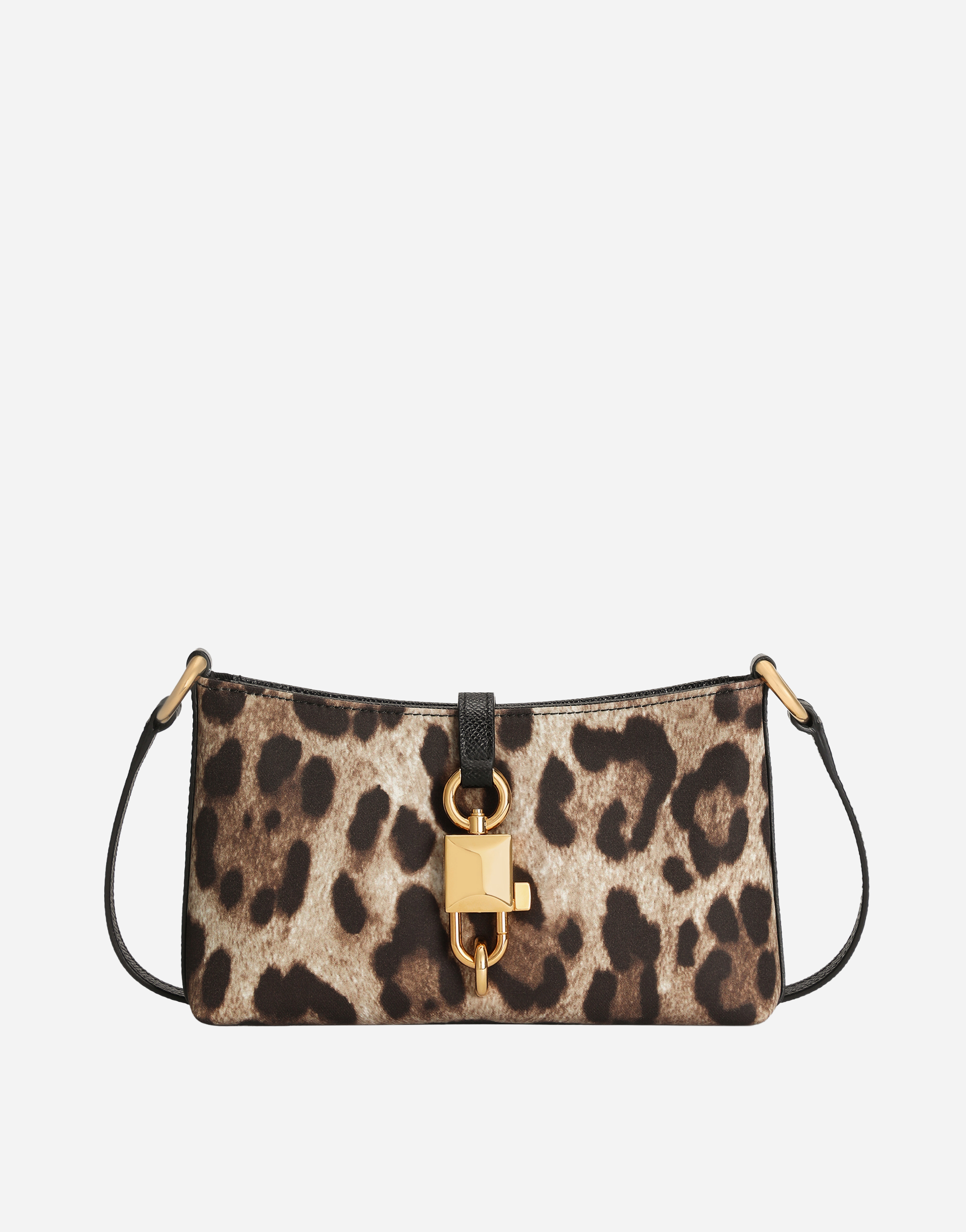 Dolce & Gabbana Leopard Print Lock Small Shoulder Bag In Animal Print