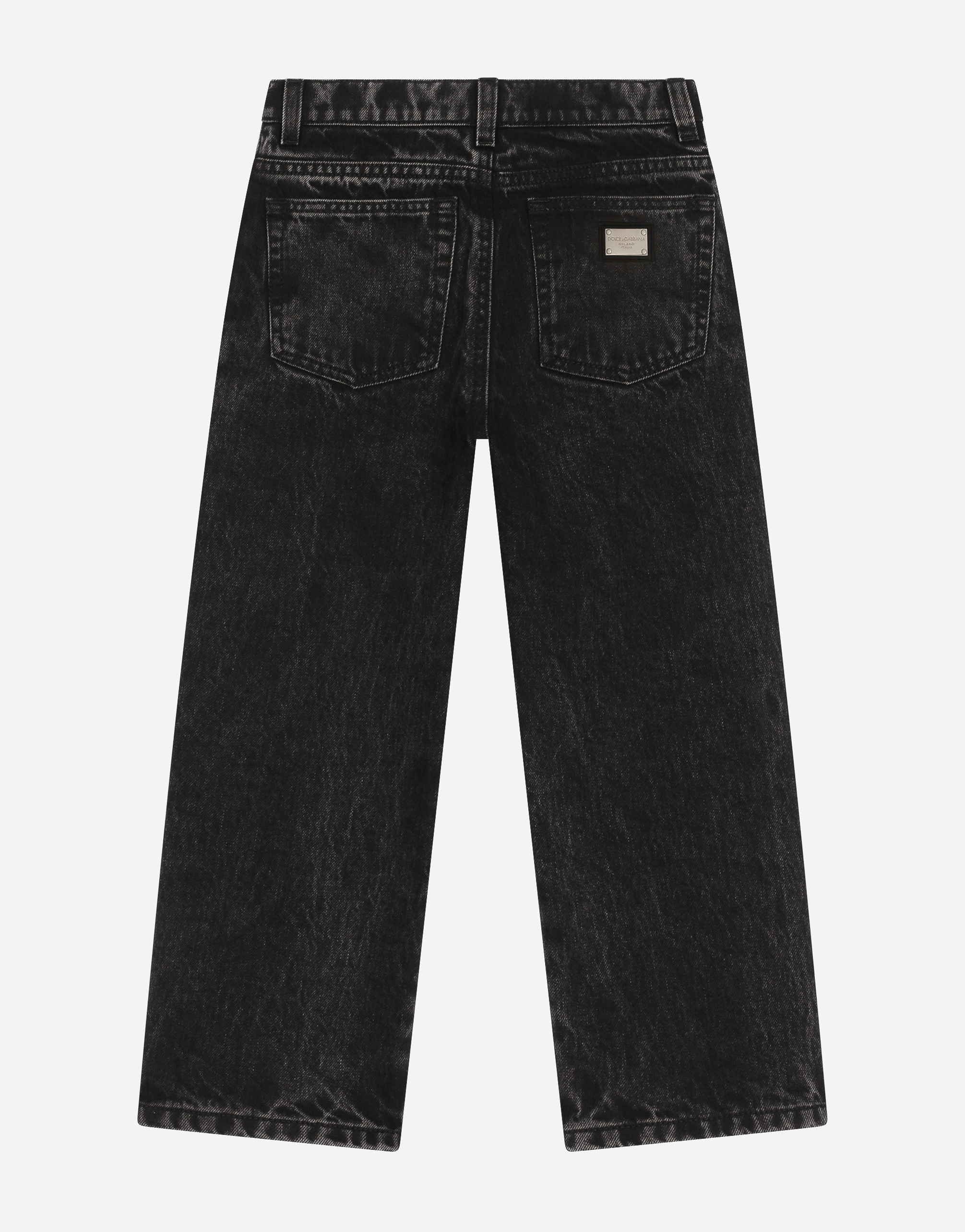 Dolce & Gabbana 5-pocket Jeans With Silk Twill Interior In Multicolor