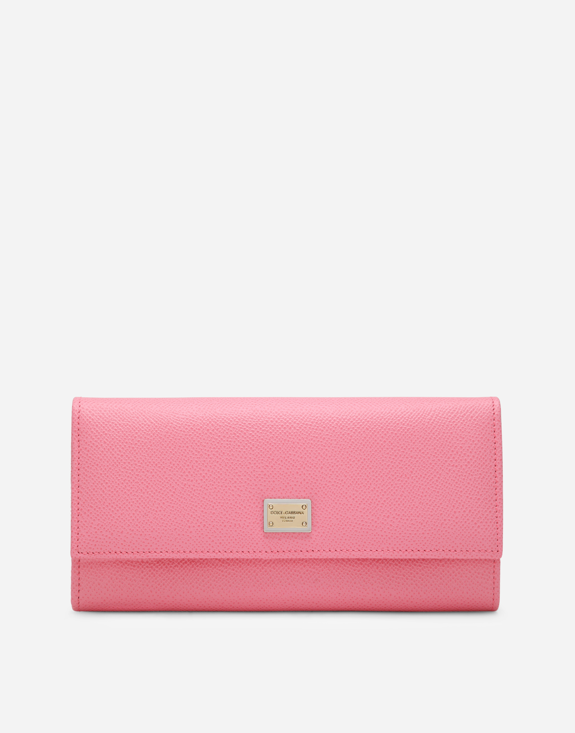 DOLCE & GABBANA DAUPHINE CALFSKIN WALLET WITH BRANDED TAG