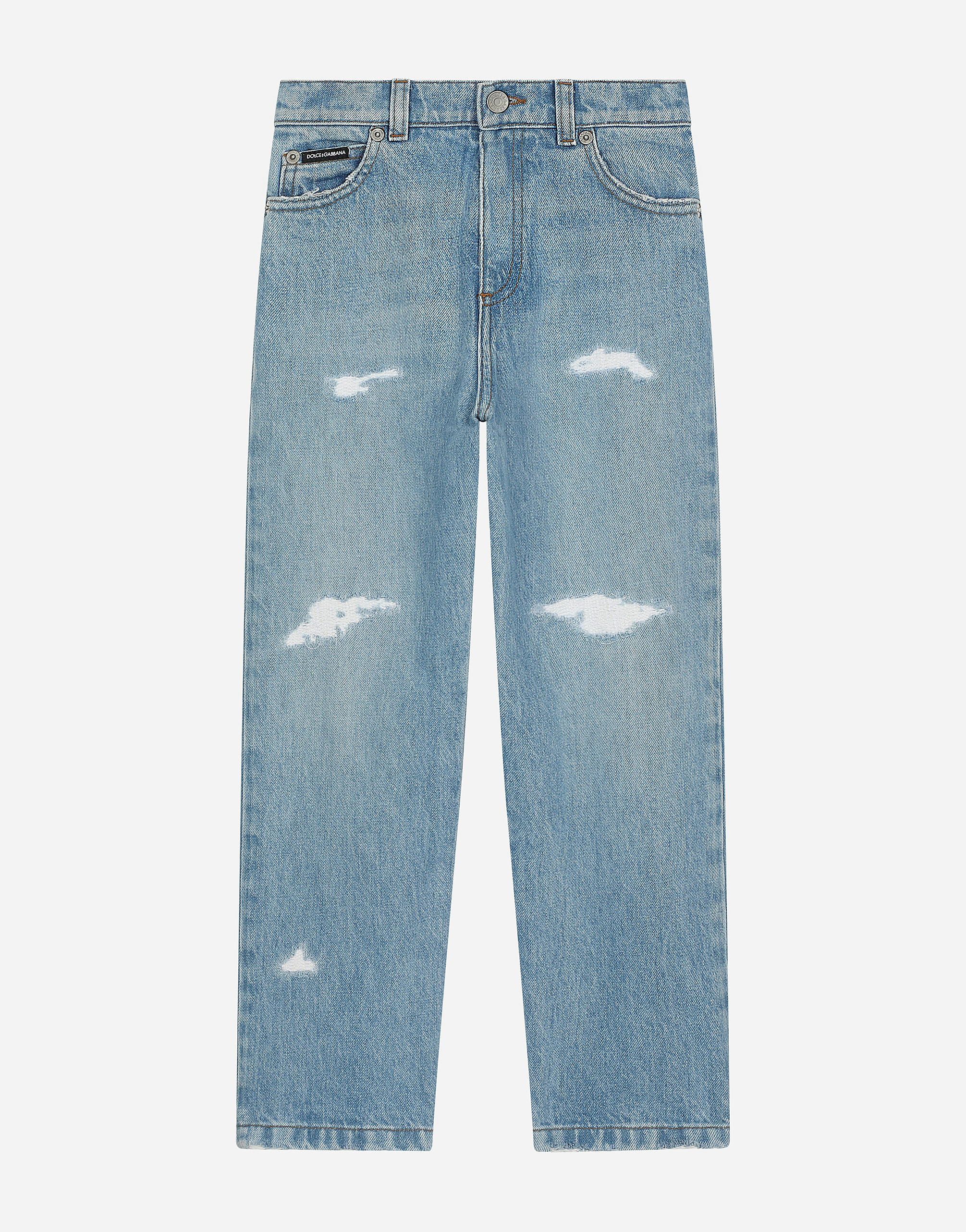 5-pocket denim jeans with logo tag