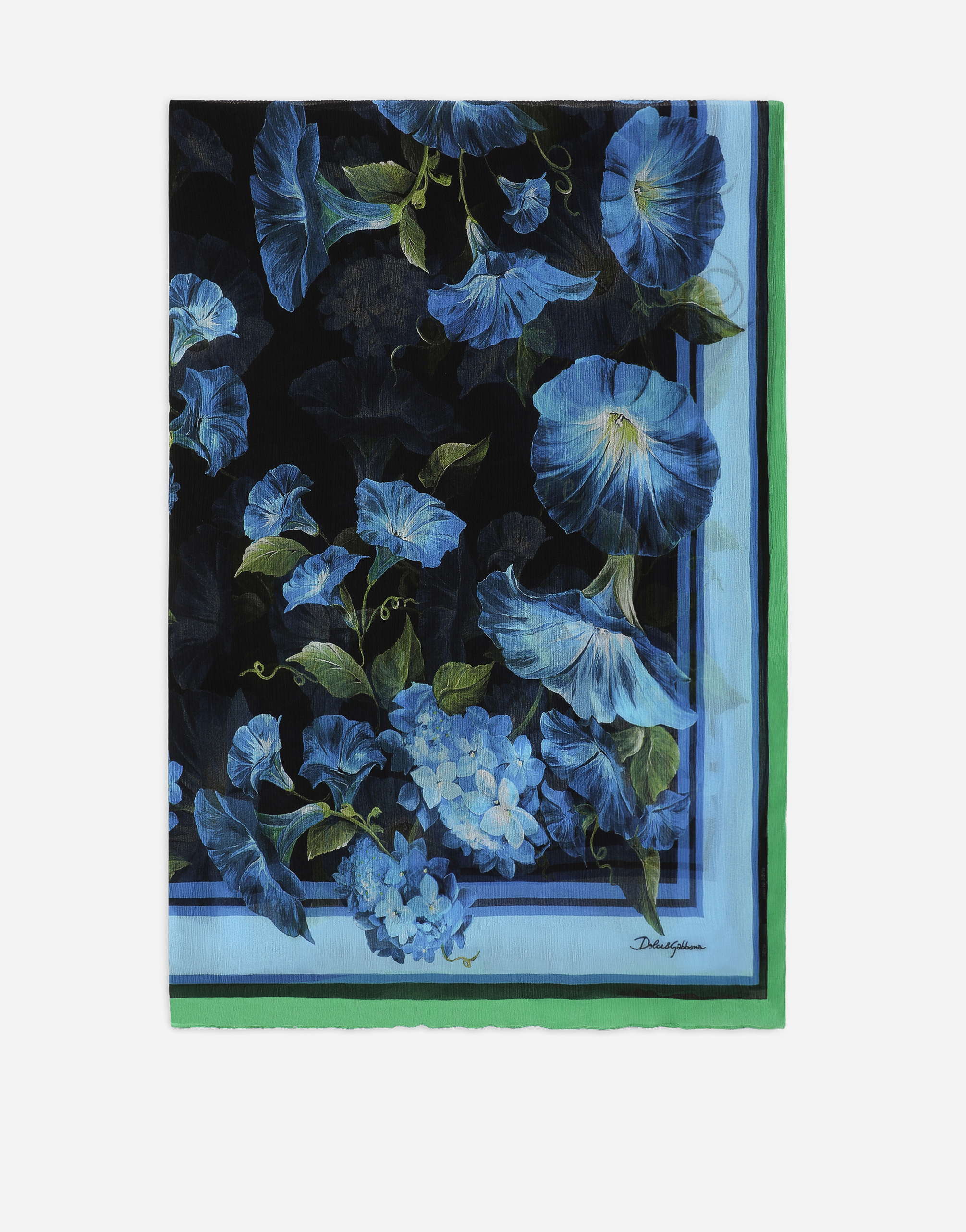 Dolce & Gabbana Bluebell-print Silk Scarf (120 X 200) In プリント