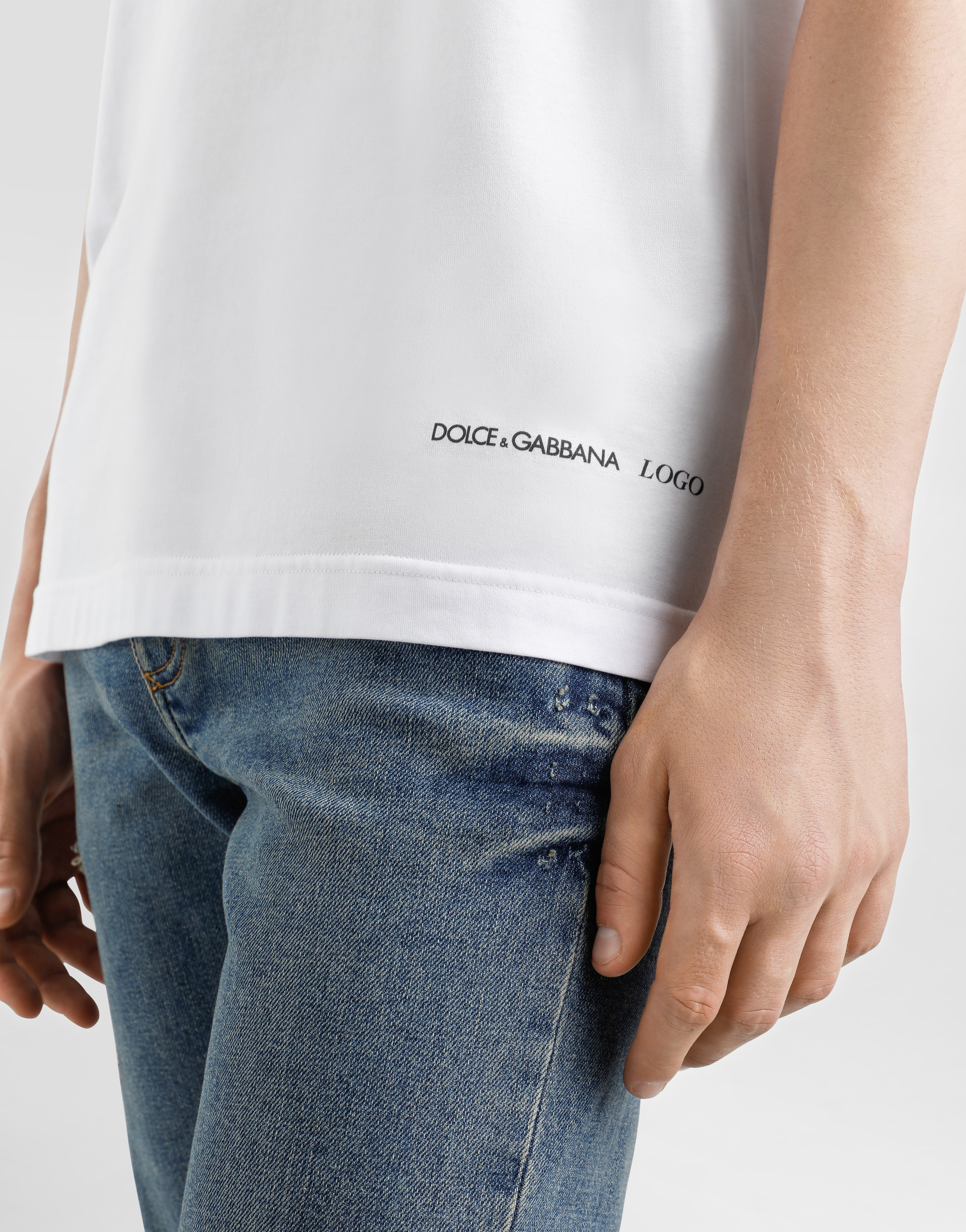Dolce & Gabbana White Dg Logo T-shirt In White