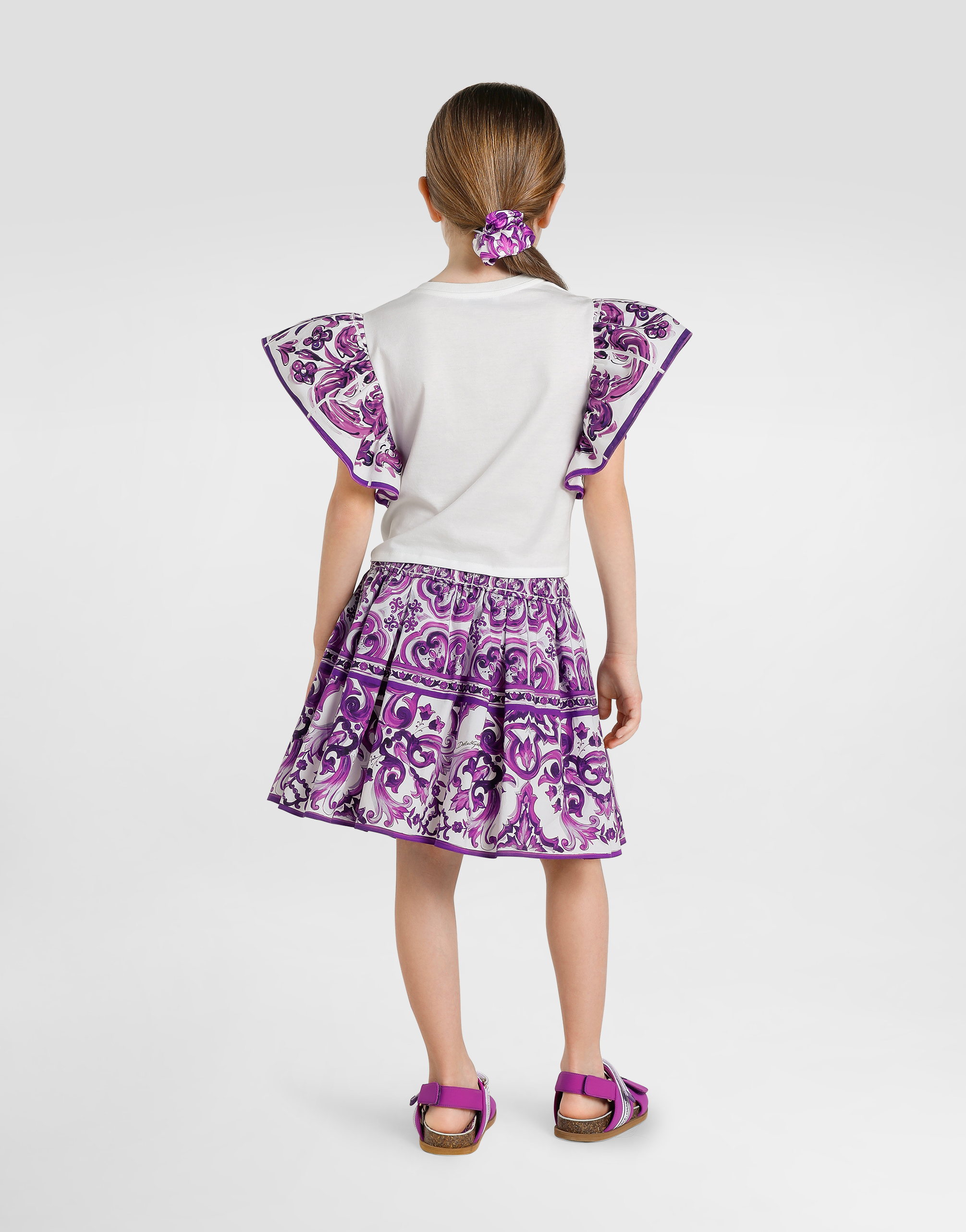Dolce & Gabbana Graphic-print Cotton Skirt