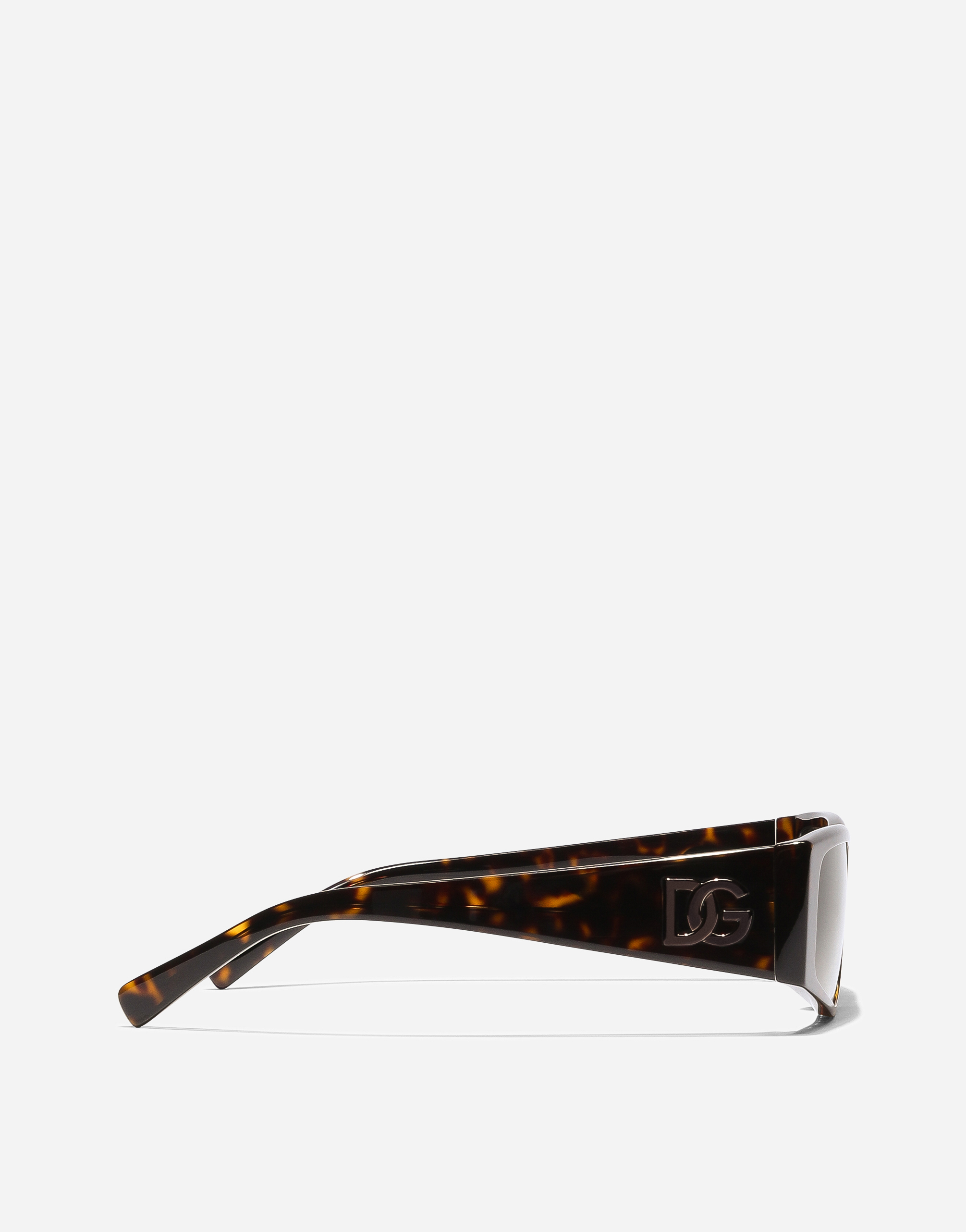 Shop Dolce & Gabbana Dg Logo Sunglasses In Brown