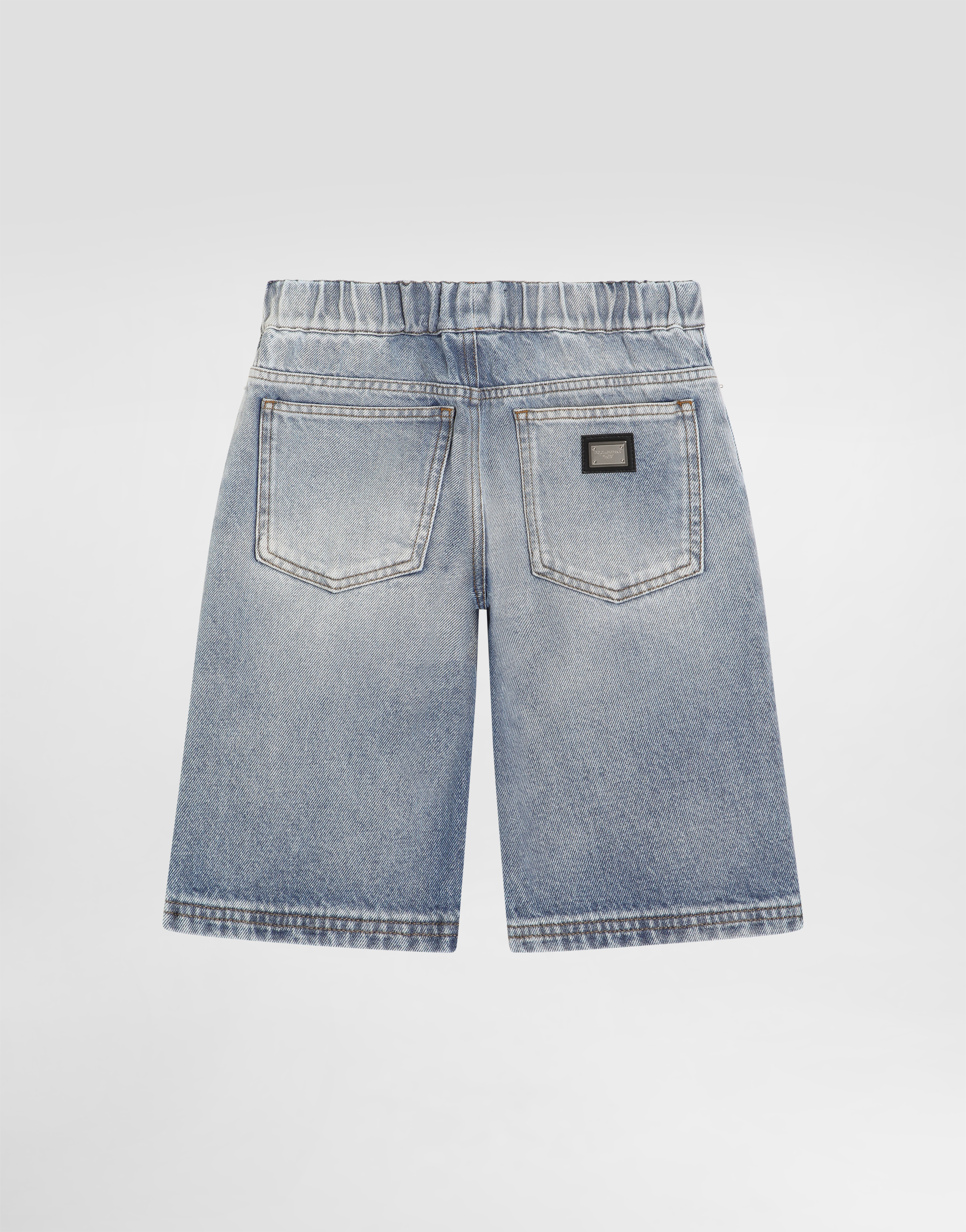  Dolce & Gabbana Denim Bermuda Shorts With Salt&pepper Wash - Mann Hosen Und Shorts Mehrfarbig 6 Years 