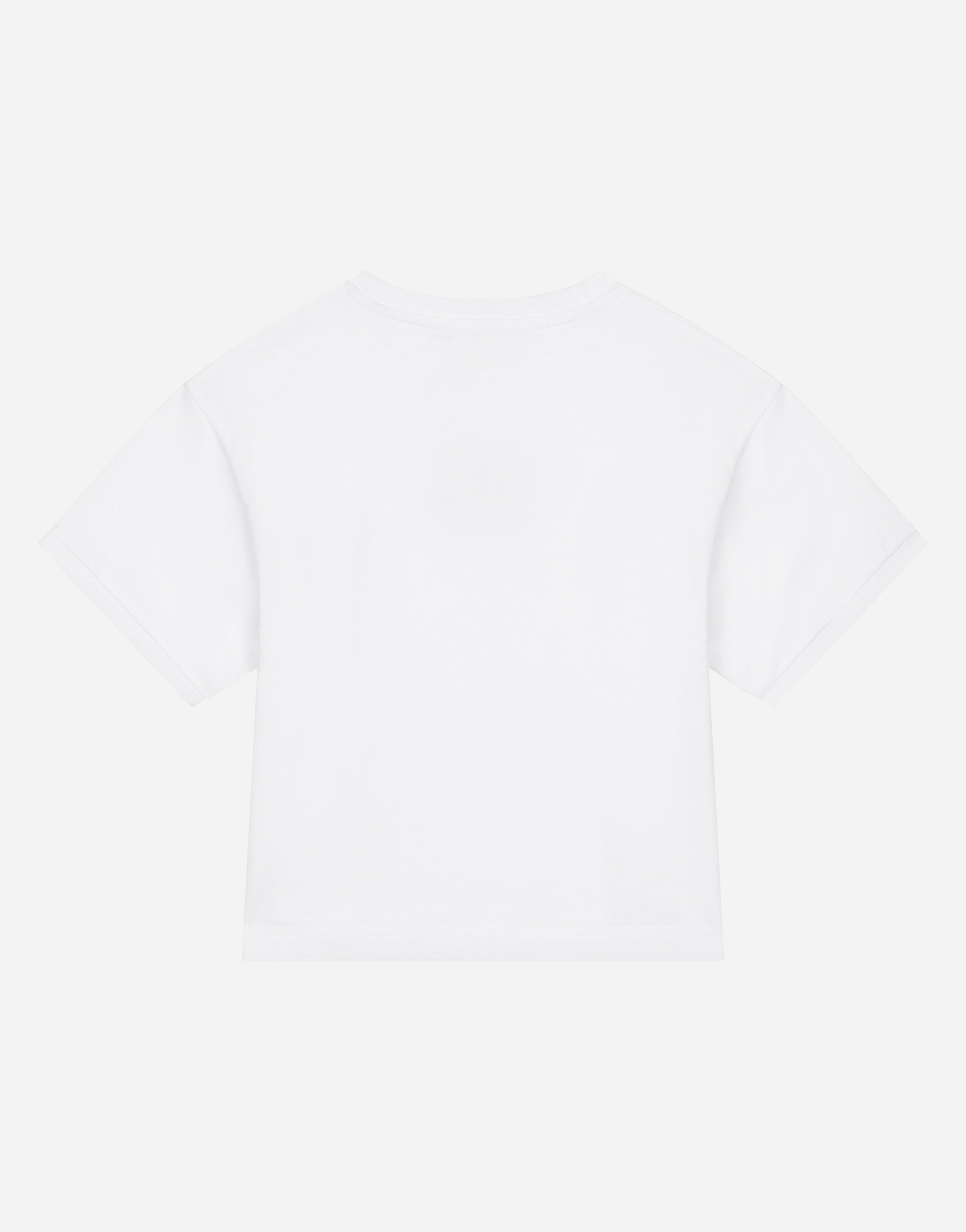 DOLCE & GABBANA JERSEY T-SHIRT WITH DG LOGO PATCH