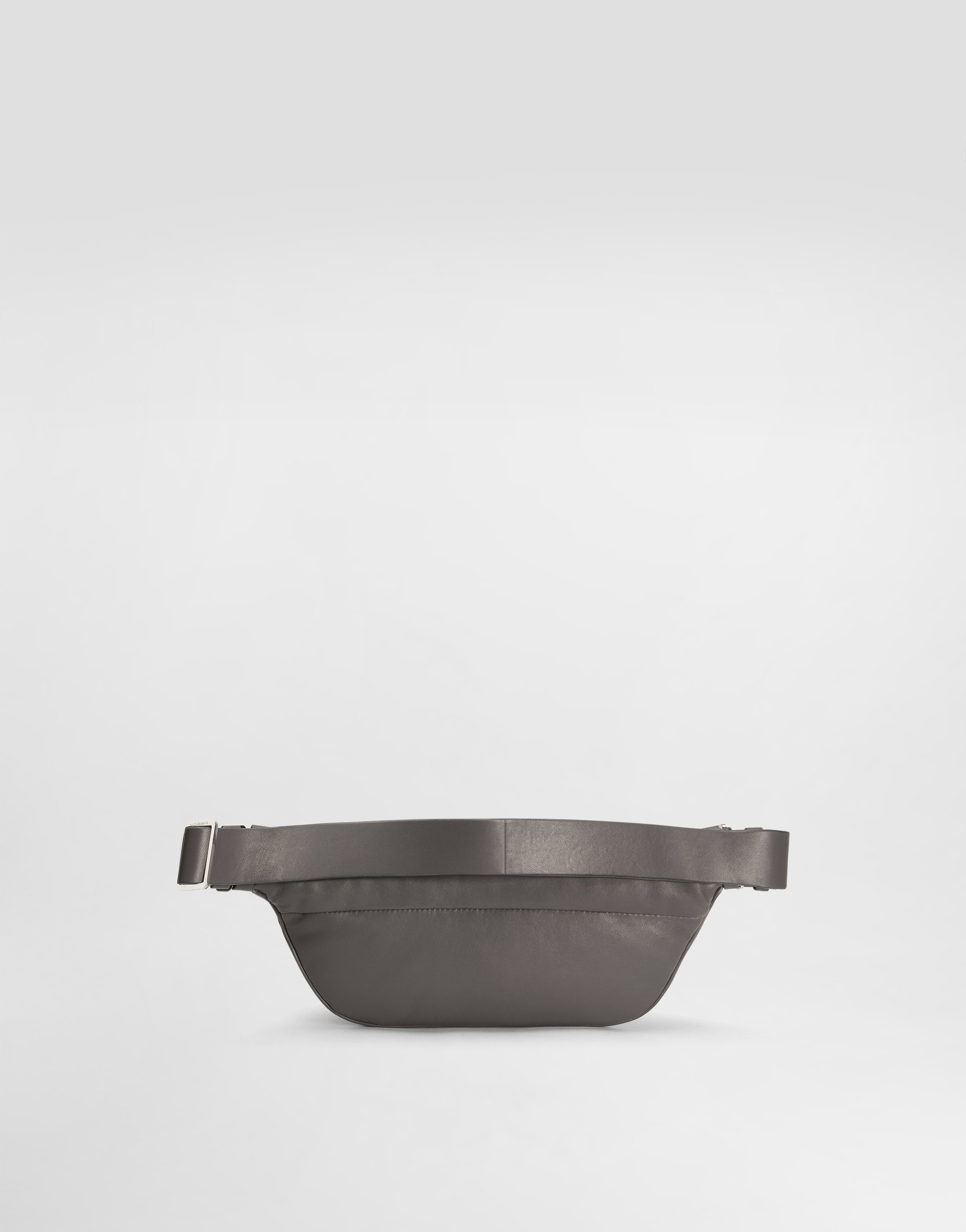 Dolce & Gabbana Calfskin Nappa Leather Belt Bag In Grey