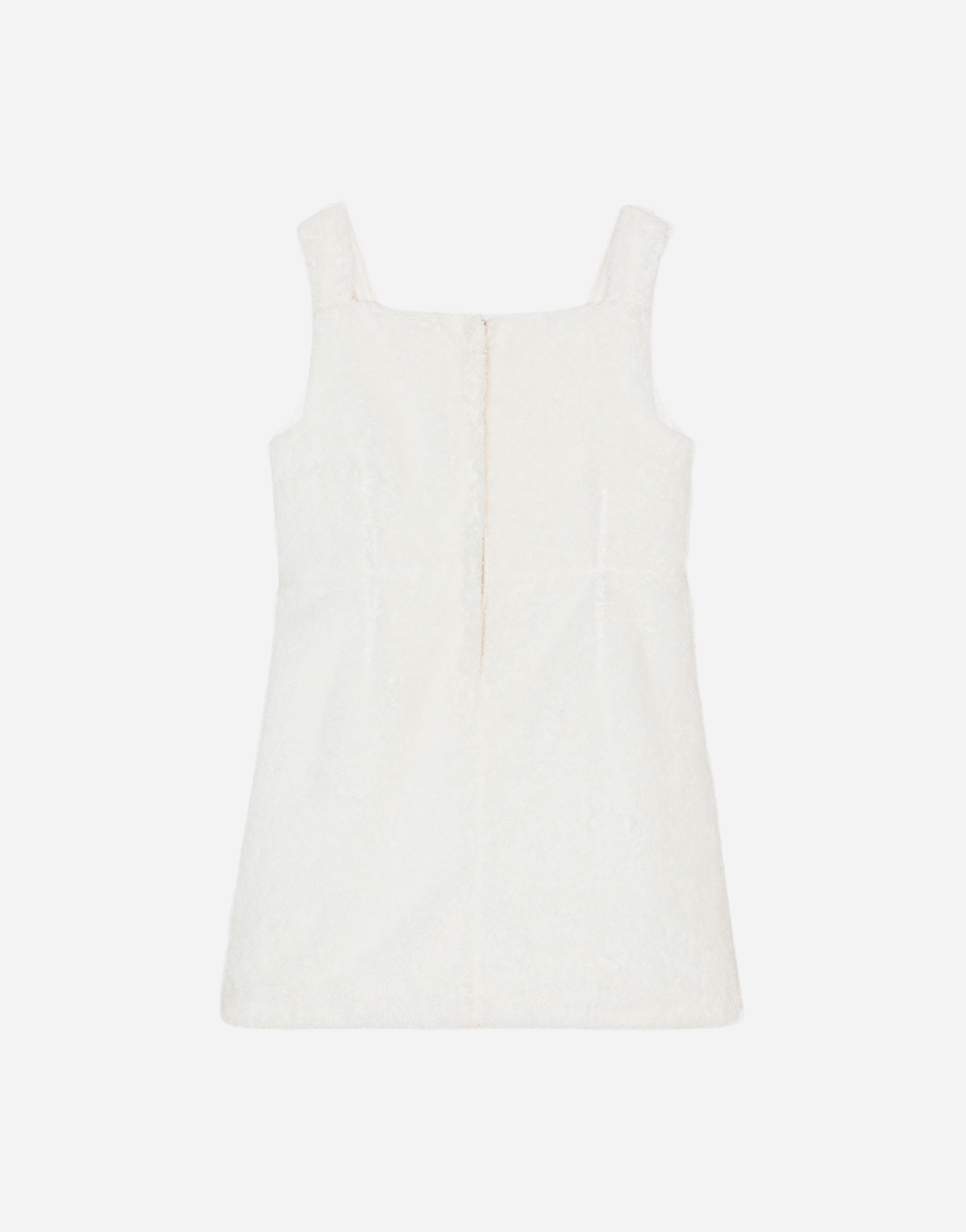 Shop Dolce & Gabbana Short Terrycloth Dress In White