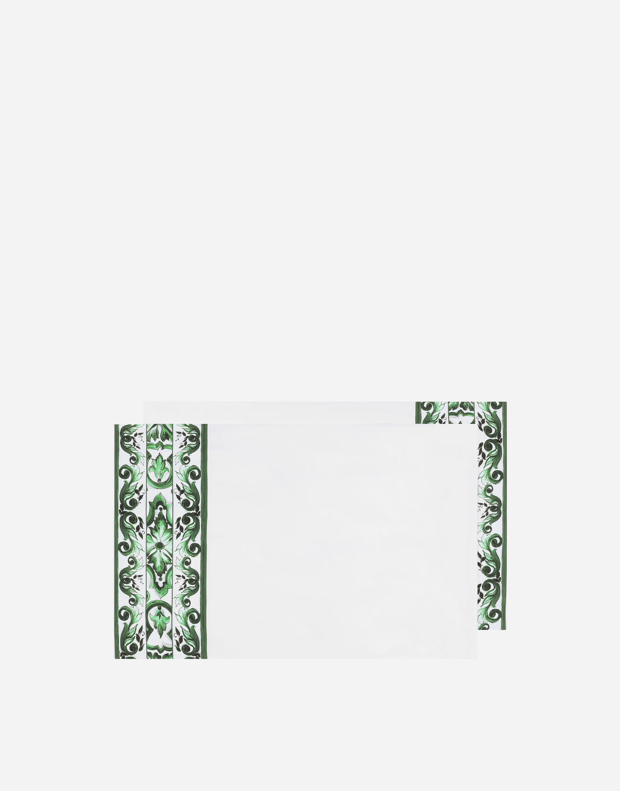 Dolce & Gabbana Set 2 Cotton Sateen Pillowcases In Green