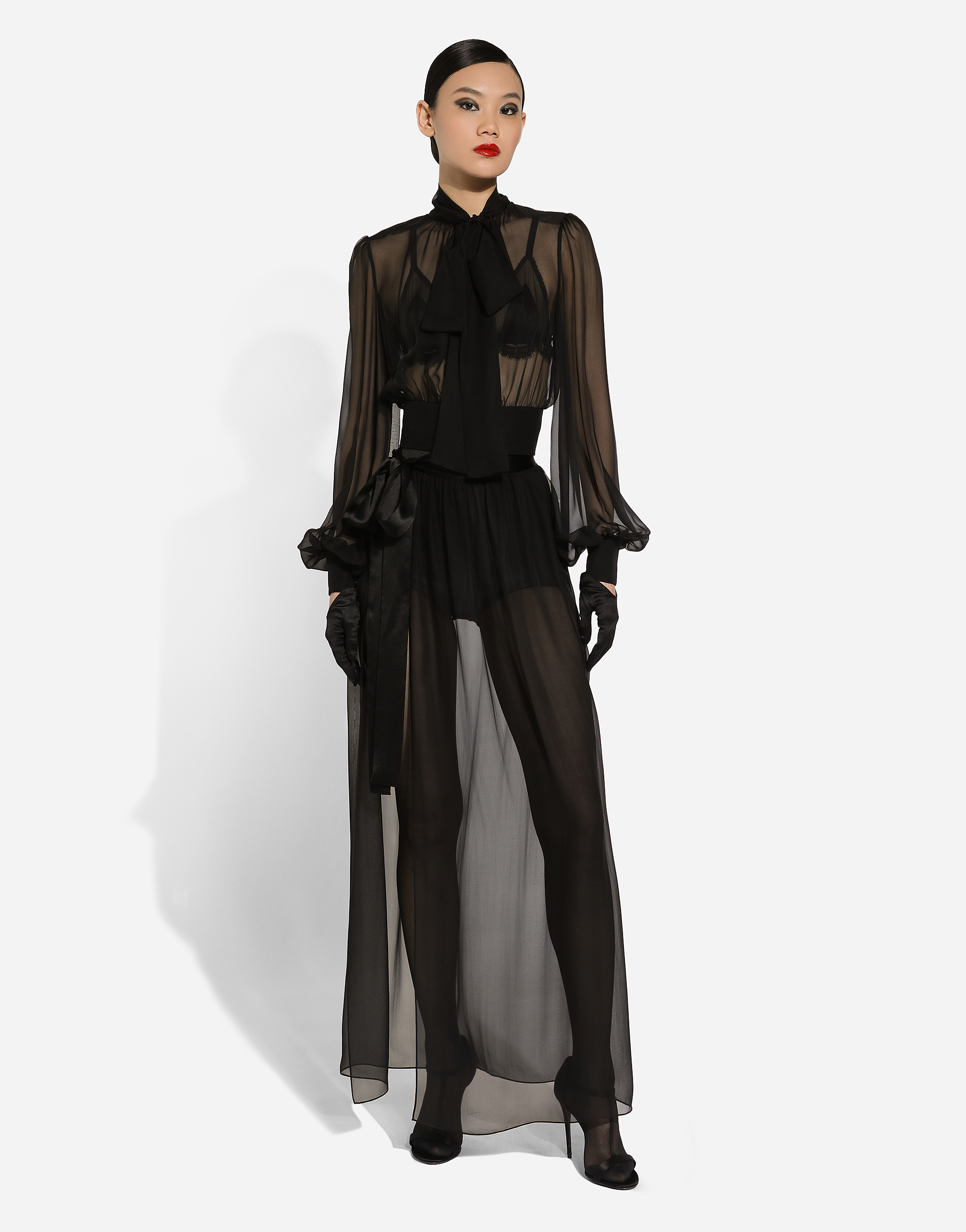 Dolce & Gabbana Long-sleeved Tops In Black