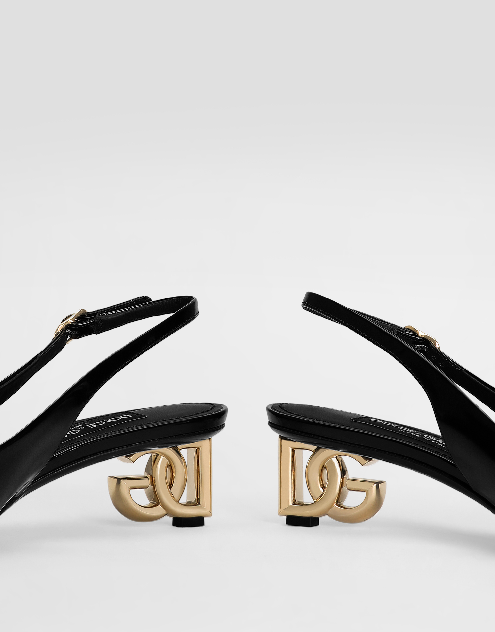 Patent leather slingbacks