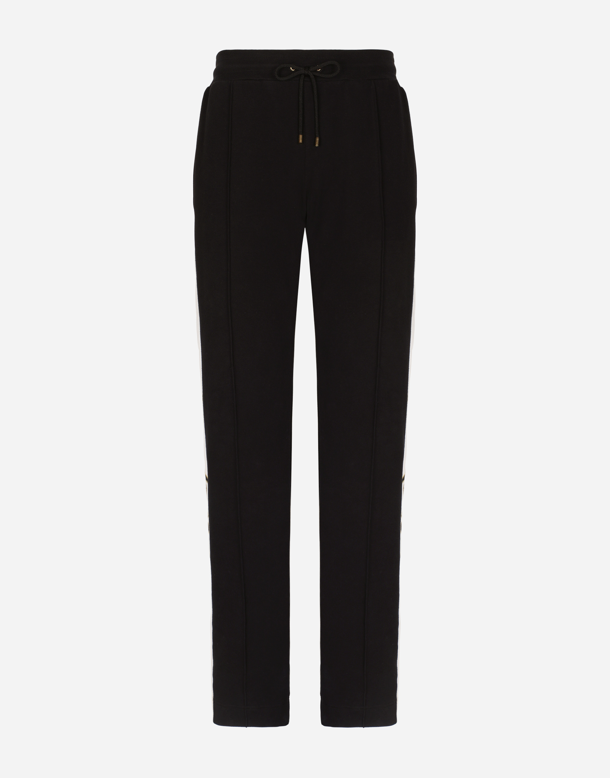 DOLCE & GABBANA JERSEY JOGGING PANTS WITH EMBROIDERED BANDS