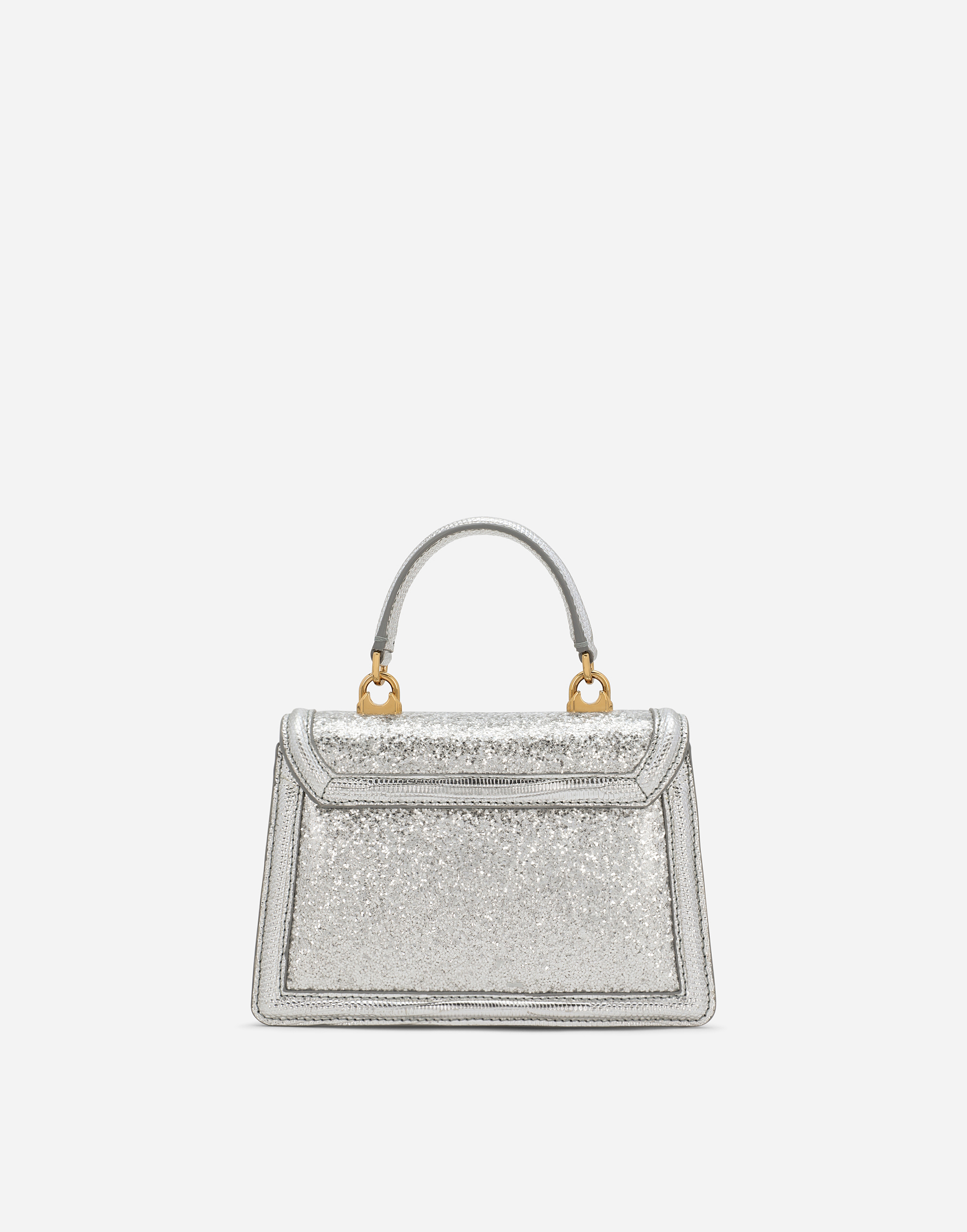 Shop Dolce & Gabbana Small Devotion Top-handle Bag In Silver