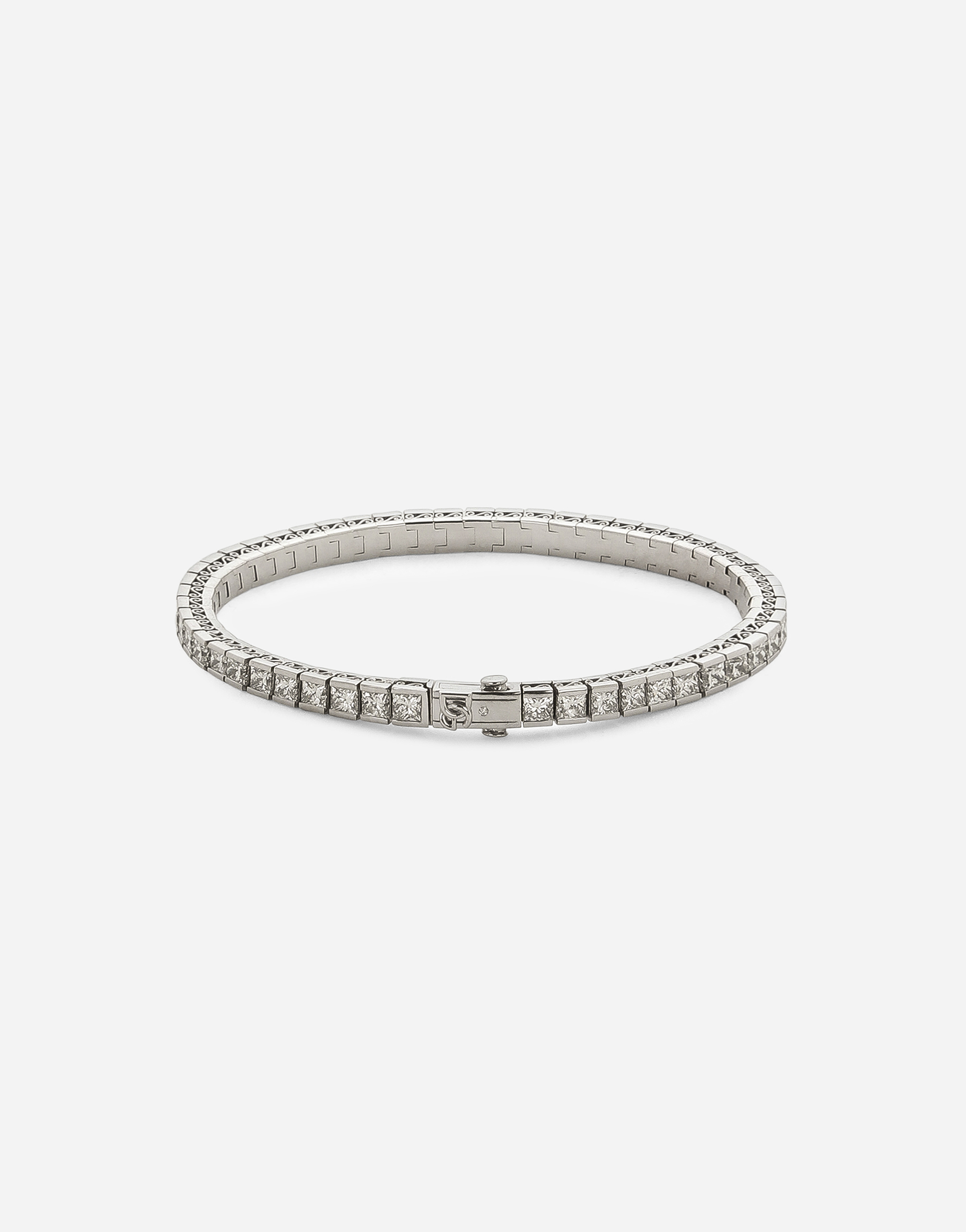 Dolce & Gabbana Easy Diamod Tennis Bracelet In White Gold 18kt And Diamonds