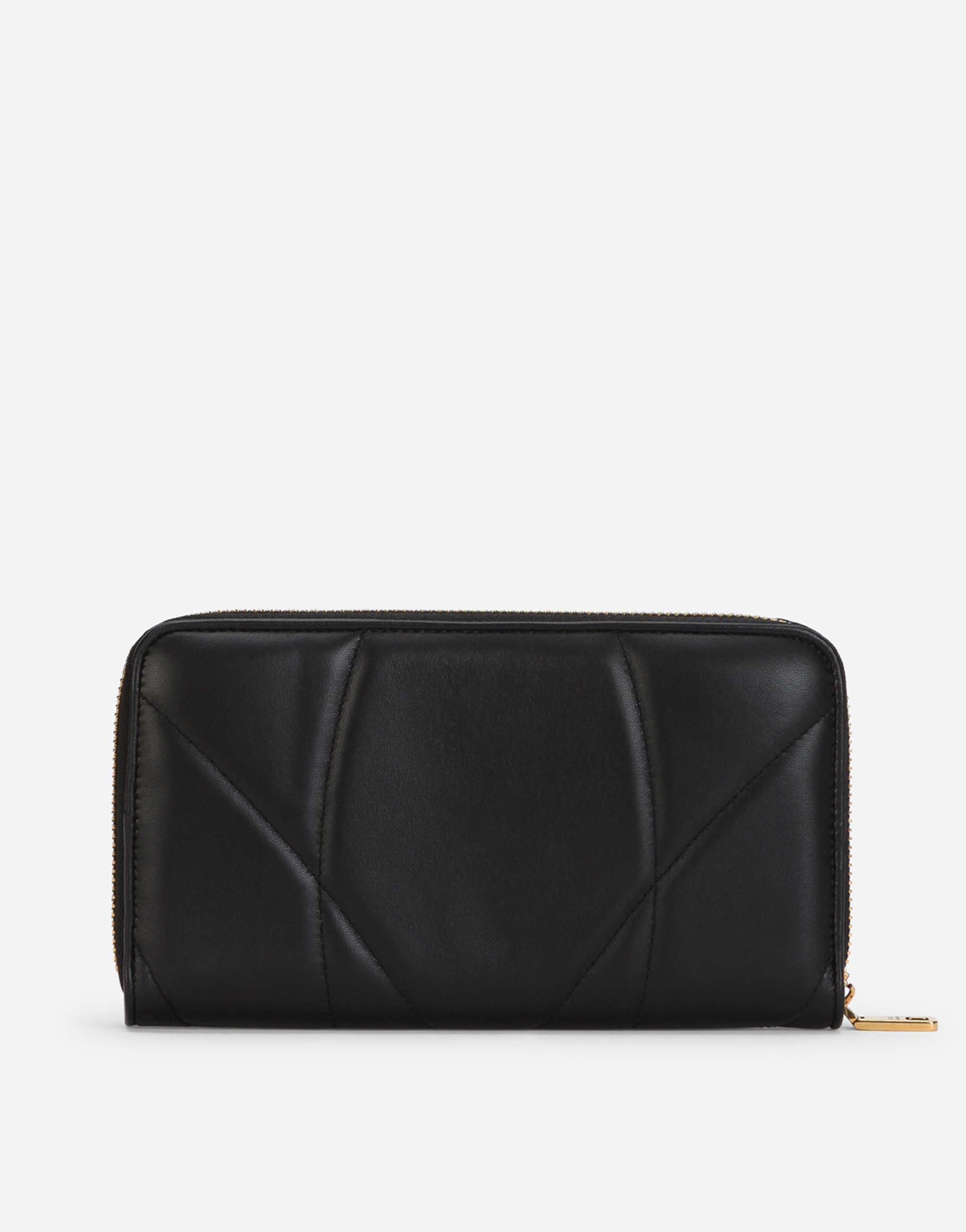 Shop Dolce & Gabbana Zip-around Devotion Wallet In Black
