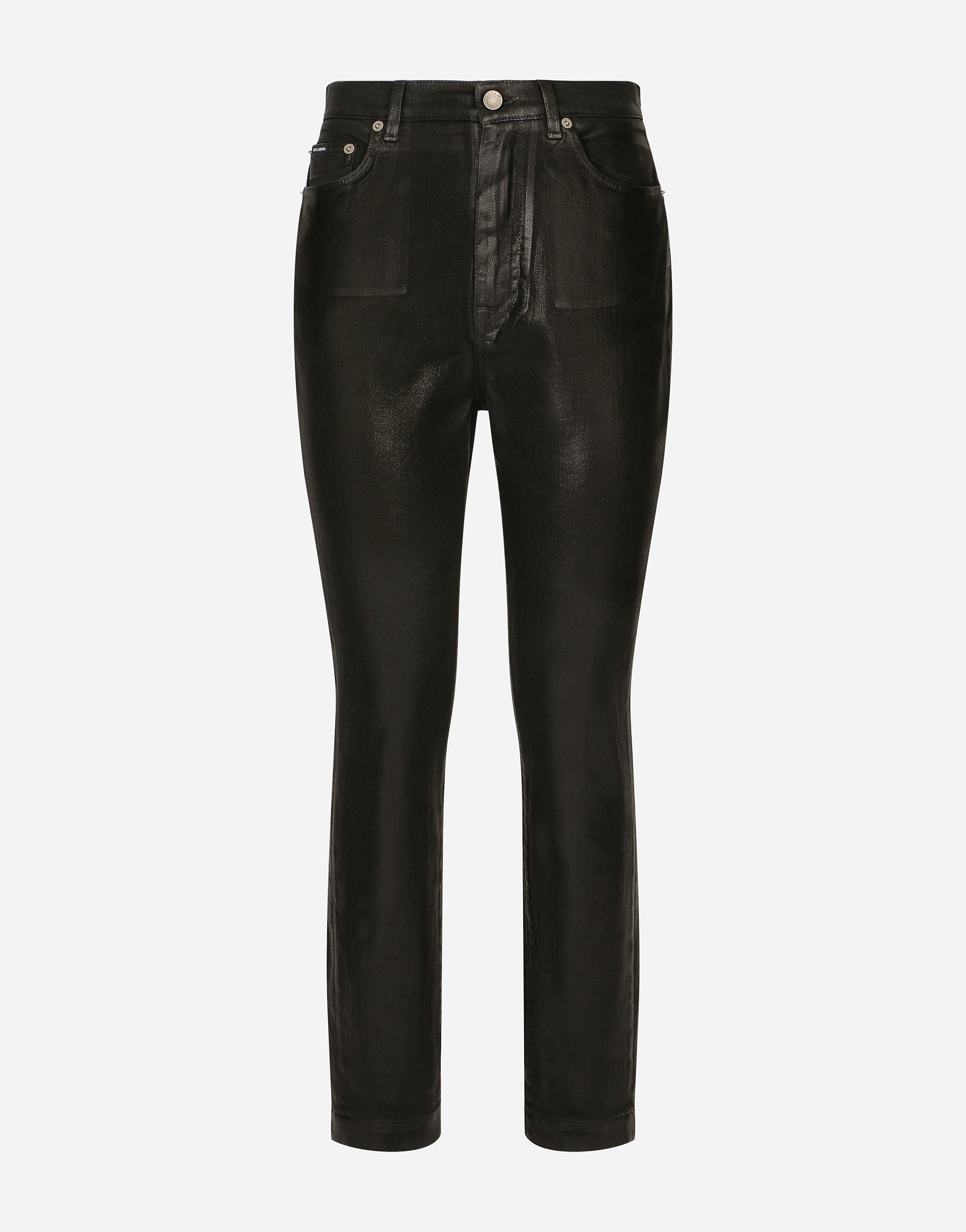 Dolce & Gabbana Coated Denim Grace Jeans In Multicolor